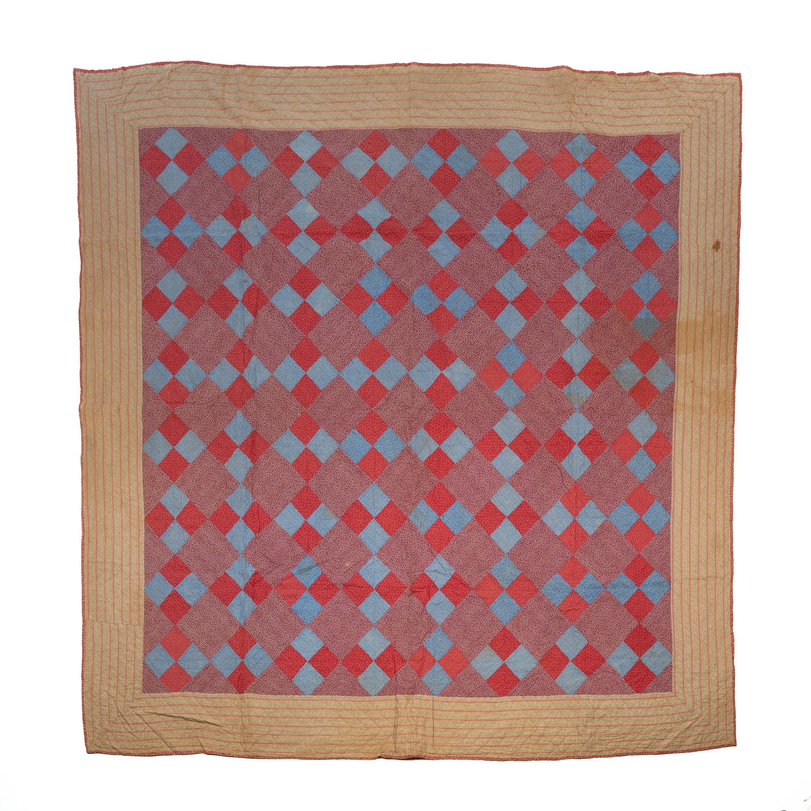 AMERICAN COTTON PIECEWORK QUILT. (1 of 5)