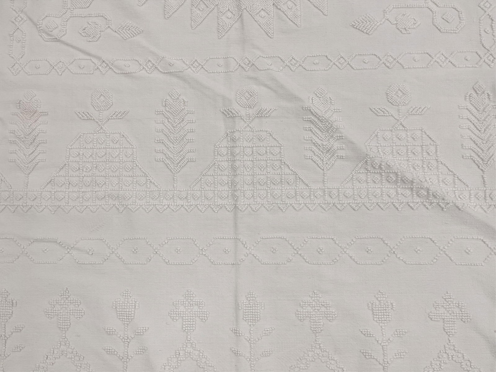 AMERICAN WHITEWORK CANDLEWICK BEDSPREAD. - 3