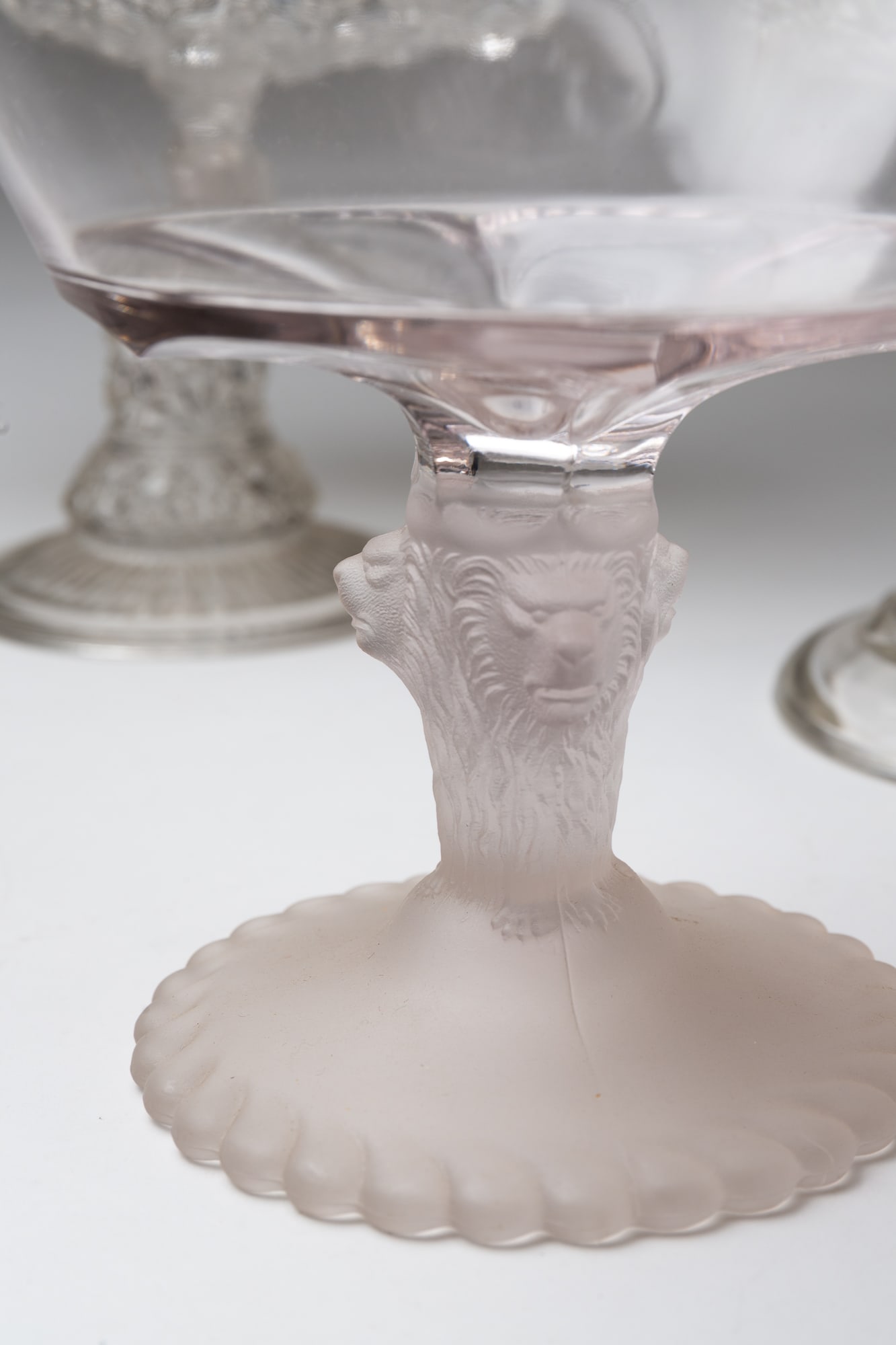 NINE AMERICAN PATTERN GLASS COMPOTES. - 6