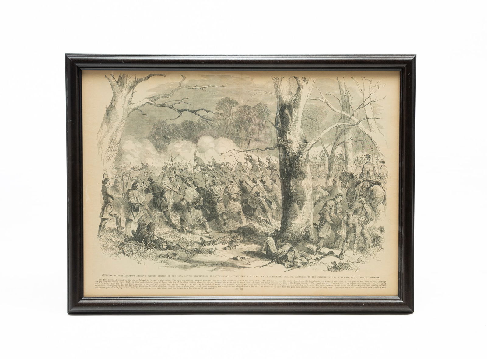 AMERICAN CIVIL WAR "STORMING OF FORT DONELSON" PRINT. (1 of 8)