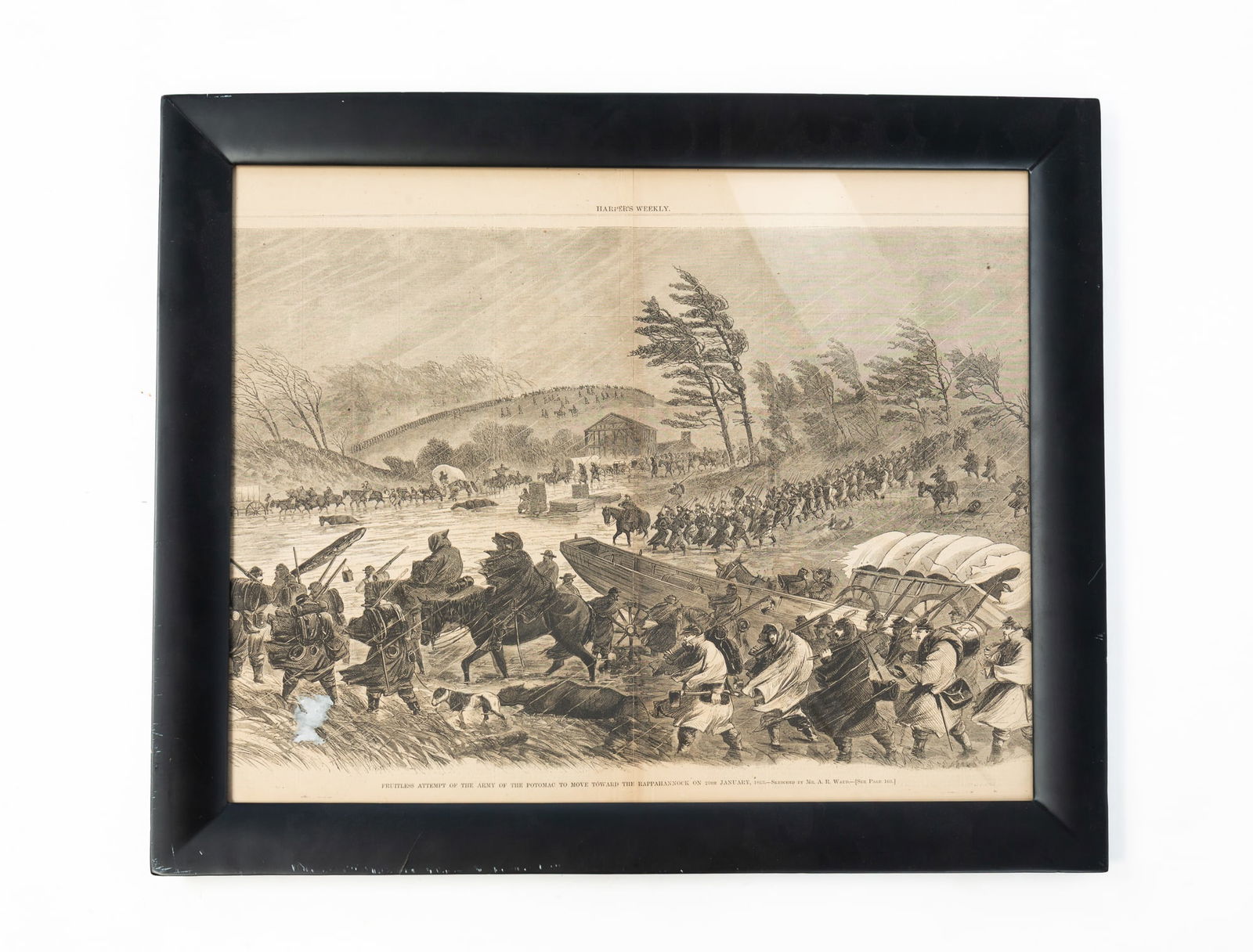 HARPER'S WEEKLY CIVIL WAR PRINT AFTER A SKETCH BY MR. A.R. WARD. (1 of 6)