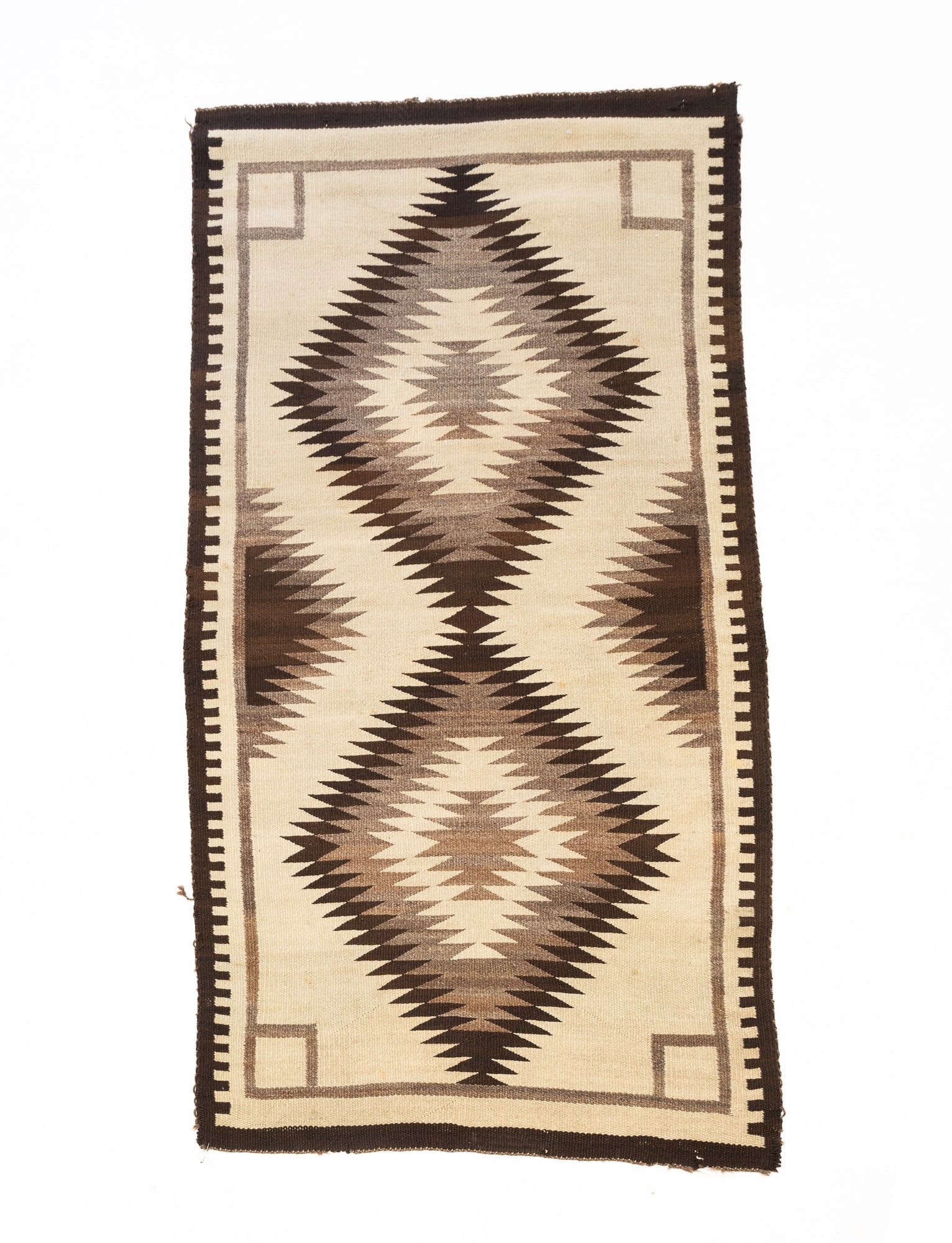 NAVAJO WOOL TRANSITIONAL FLAT WEAVE RUG. (1 of 4)