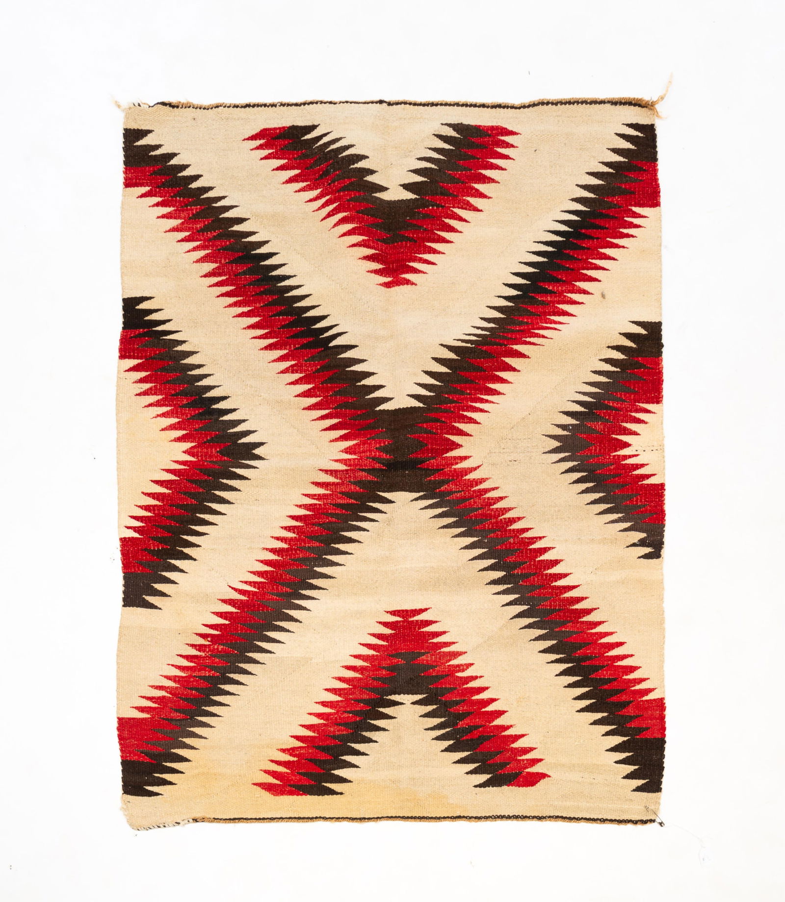 NAVAJO WOOL FLAT WEAVE RUG. (1 of 3)