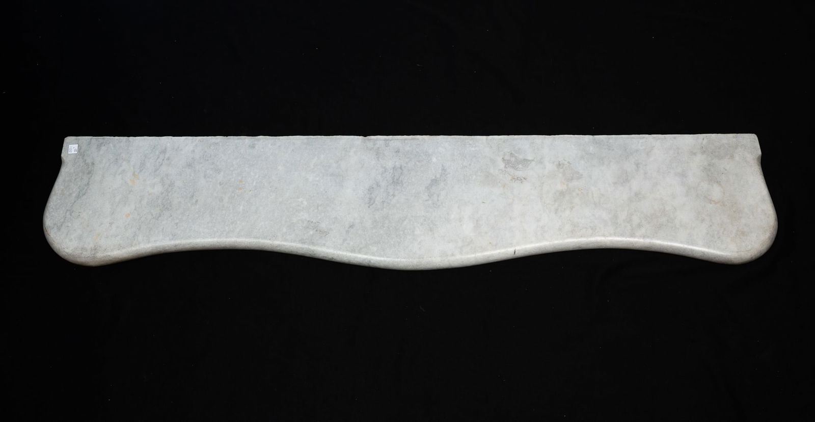 CARVED MARBLE FIREPLACE MANTLE TOP. (1 of 3)