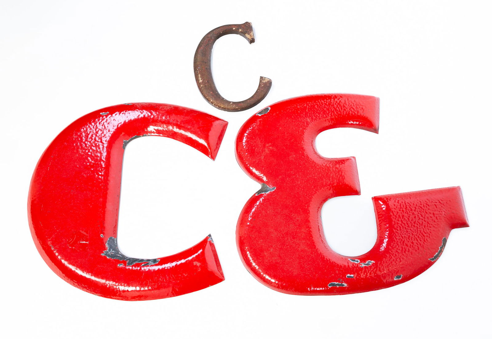 THREE TRADE SIGN LETTERS. (1 of 5)