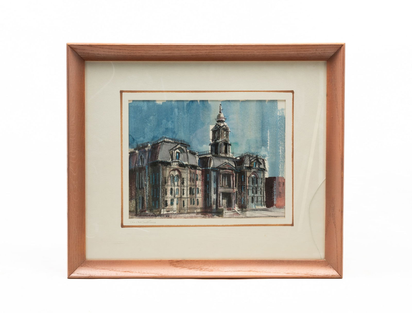 BILL ARTER (COLUMBUS, OHIO, 1911-1972) "THE OLD COURTHOUSE" WATERCOLOR. (1 of 5)