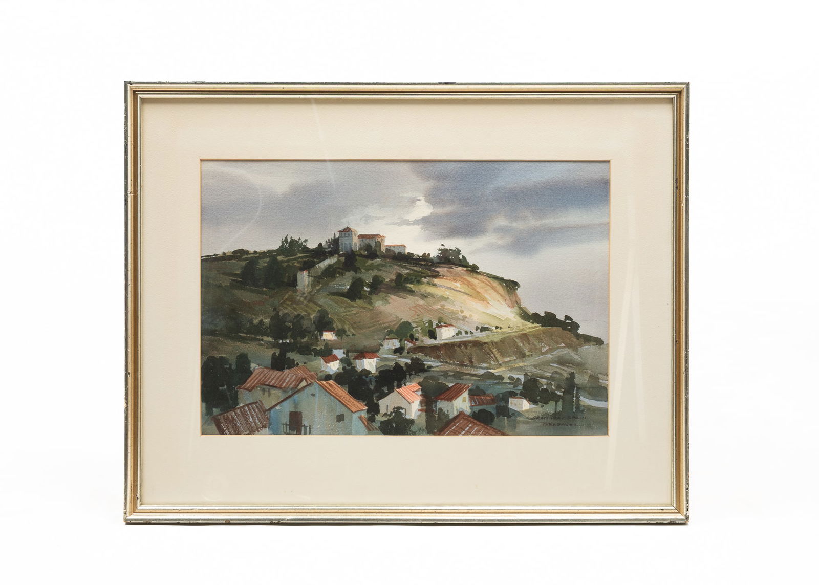 BOB BRUBAKER (GREENVILLE, OHIO, 1921-2011) "GRANADA, SPAIN" WATERCOLOR. (1 of 4)