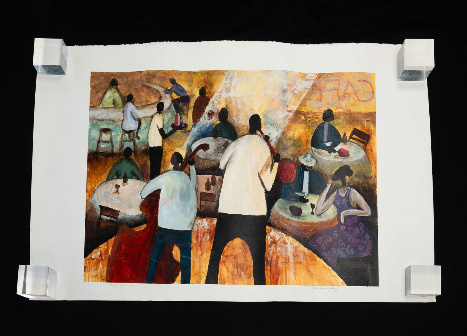 MARCO ANTONIO GALAVIZ (1964-2004) "BALADA POR UN AMOR" OIL ON PAPER. (1 of 4)