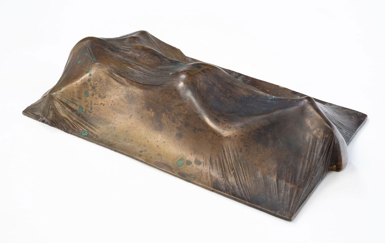 BRONZE SCULPTURE OF A DRAPED BODY. (1 of 3)
