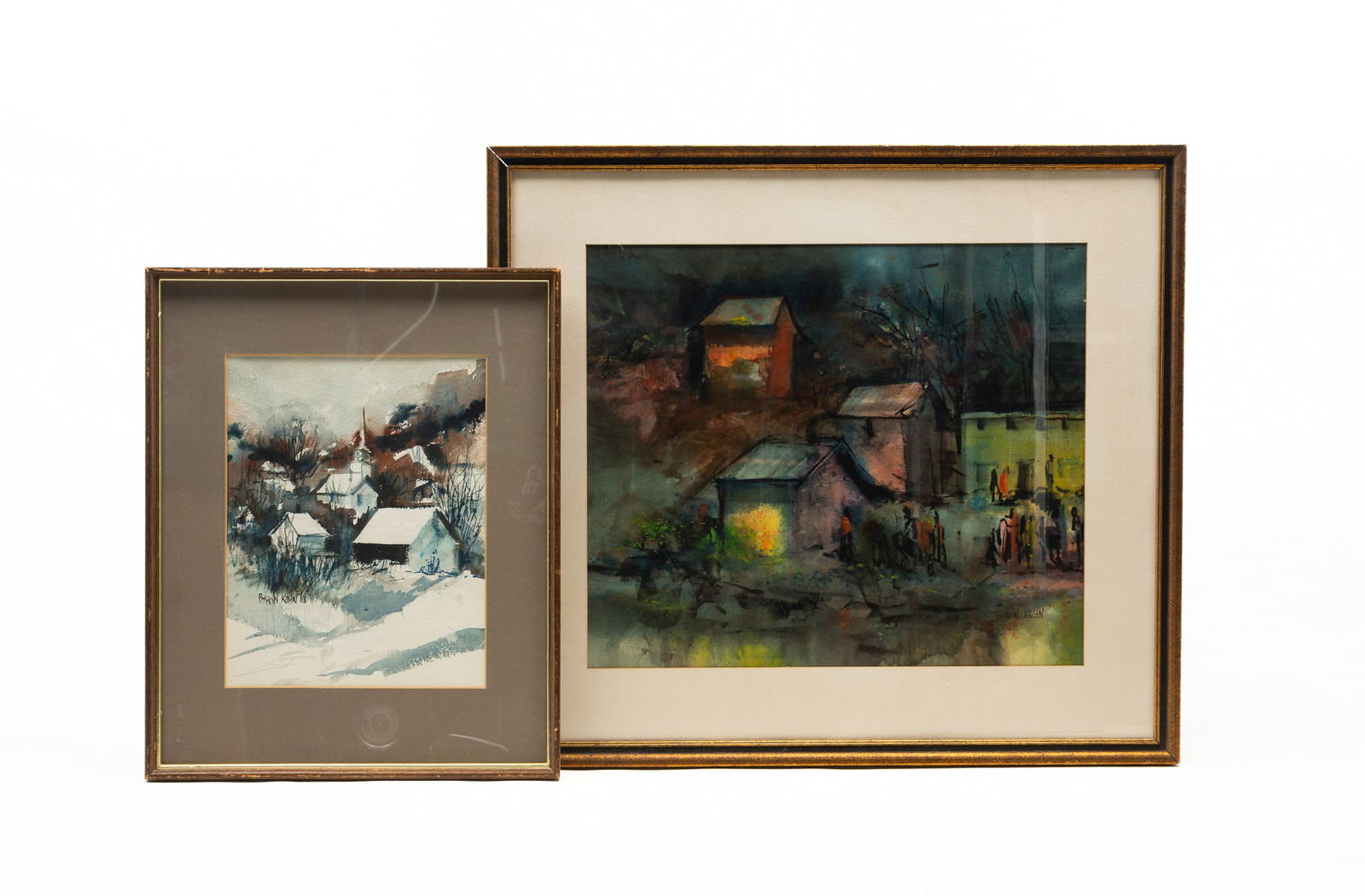 TWO BYRON KOHN (COLUMBUS, OHIO, 1926-2010) WATERCOLORS ON PAPER. (1 of 5)