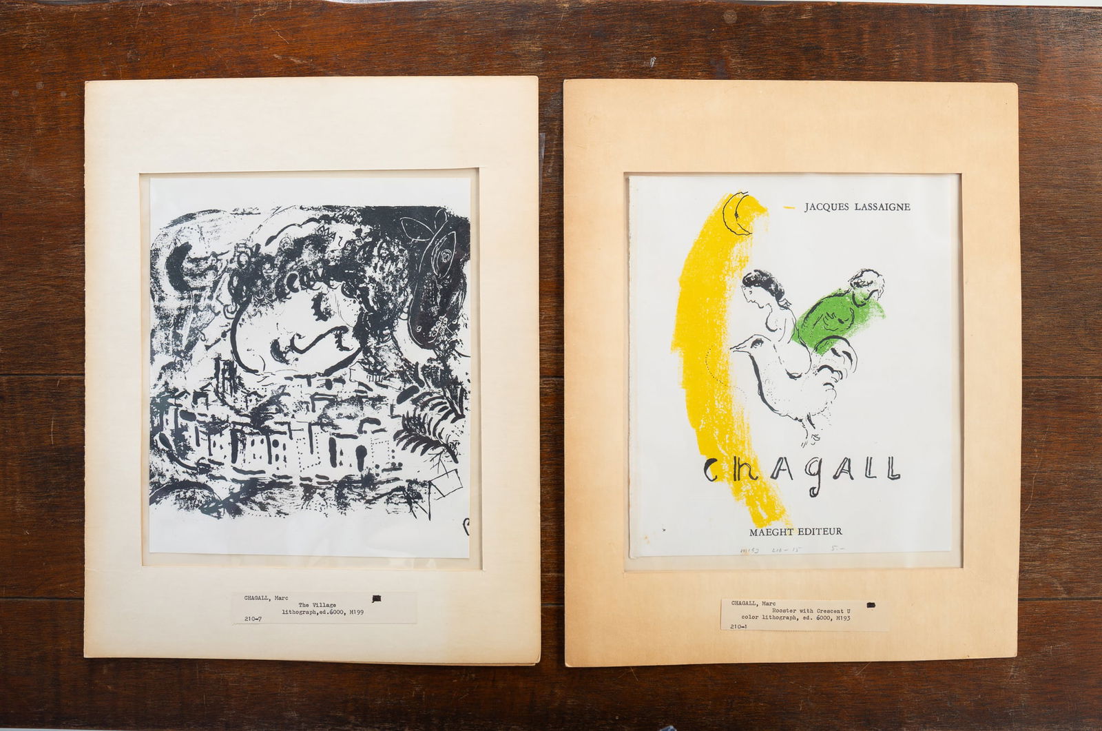 TWO MARC CHAGALL (FRENCH, 1887-1985) LITHOGRAPHS. (1 of 6)