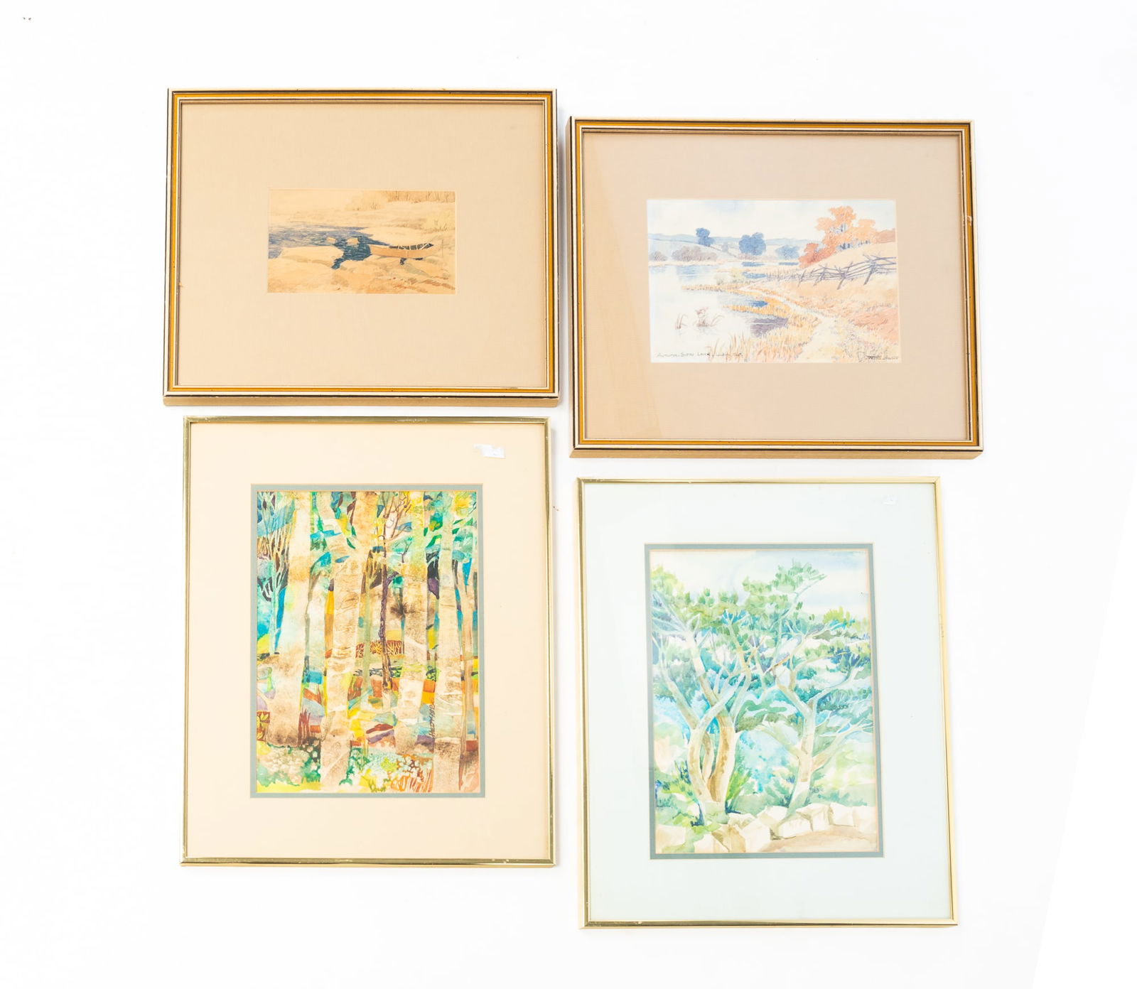 FOUR LANDSCAPE WATERCOLORS, INCL. WILLIAM F. GILMORE (OHIO, 1866-1946) AND HEDY JONES (OHIO, 20TH (1 of 9)