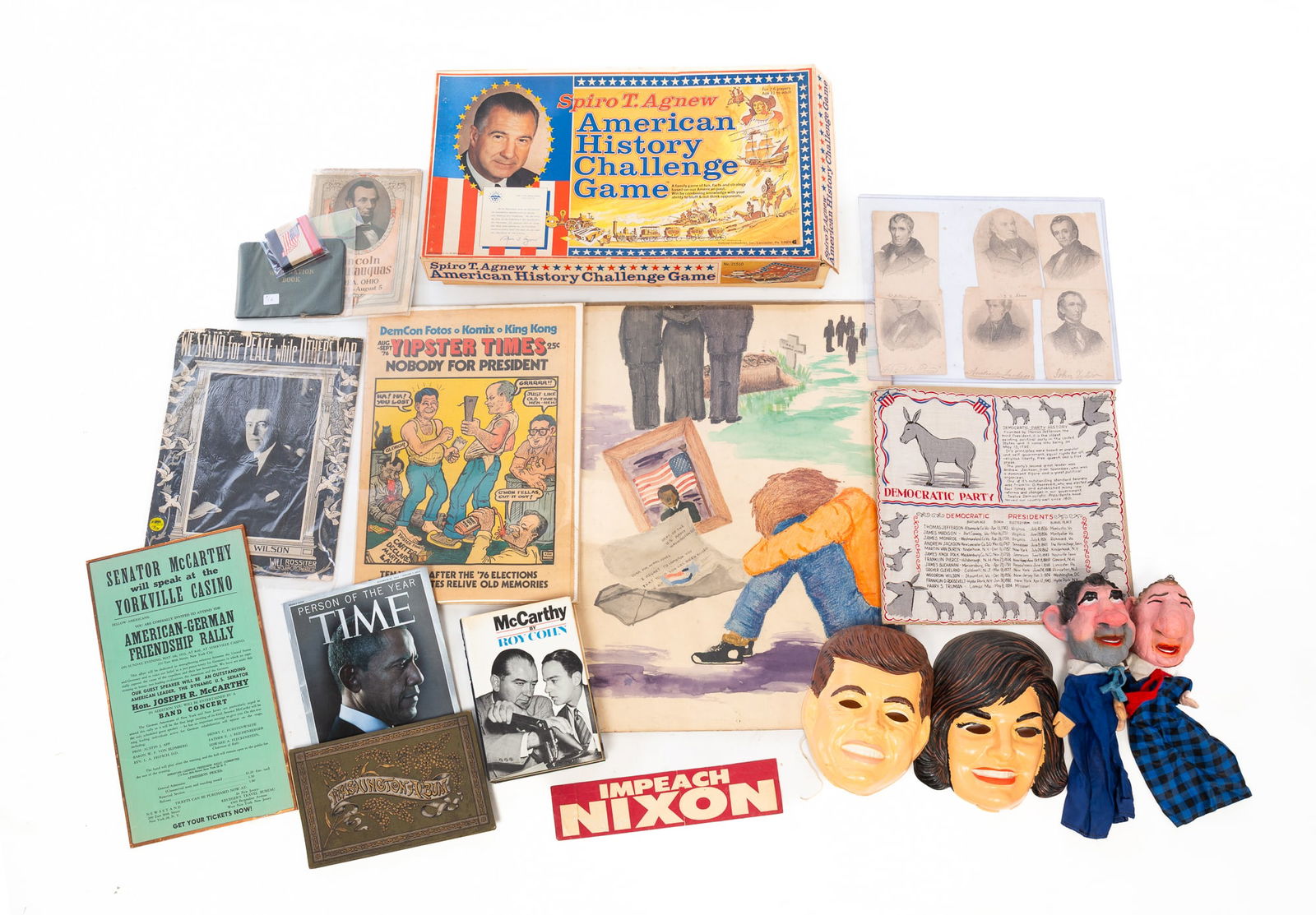 COLLECTION OF AMERICAN POLITICAL, PRESIDENTIAL, AND HISTORICAL EPHEMERA. (1 of 10)