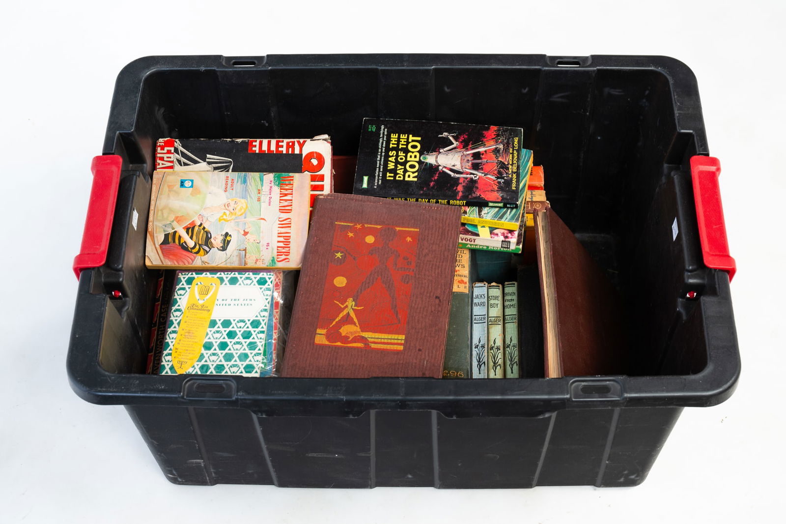 ECLECTIC GROUP OF BOOKS, INCL. NOVELS AND JUDAICA. (1 of 5)