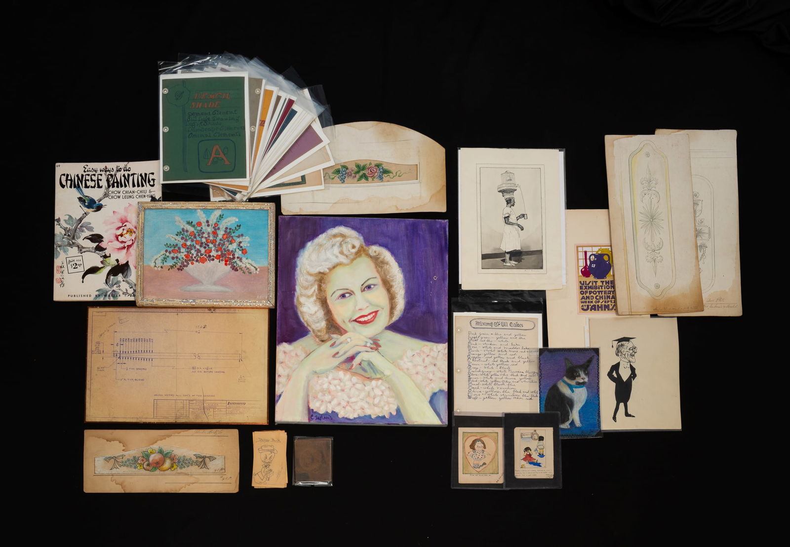 COLLECTION OF PAINTINGS, DRAWINGS, AND PRINTS. (1 of 7)