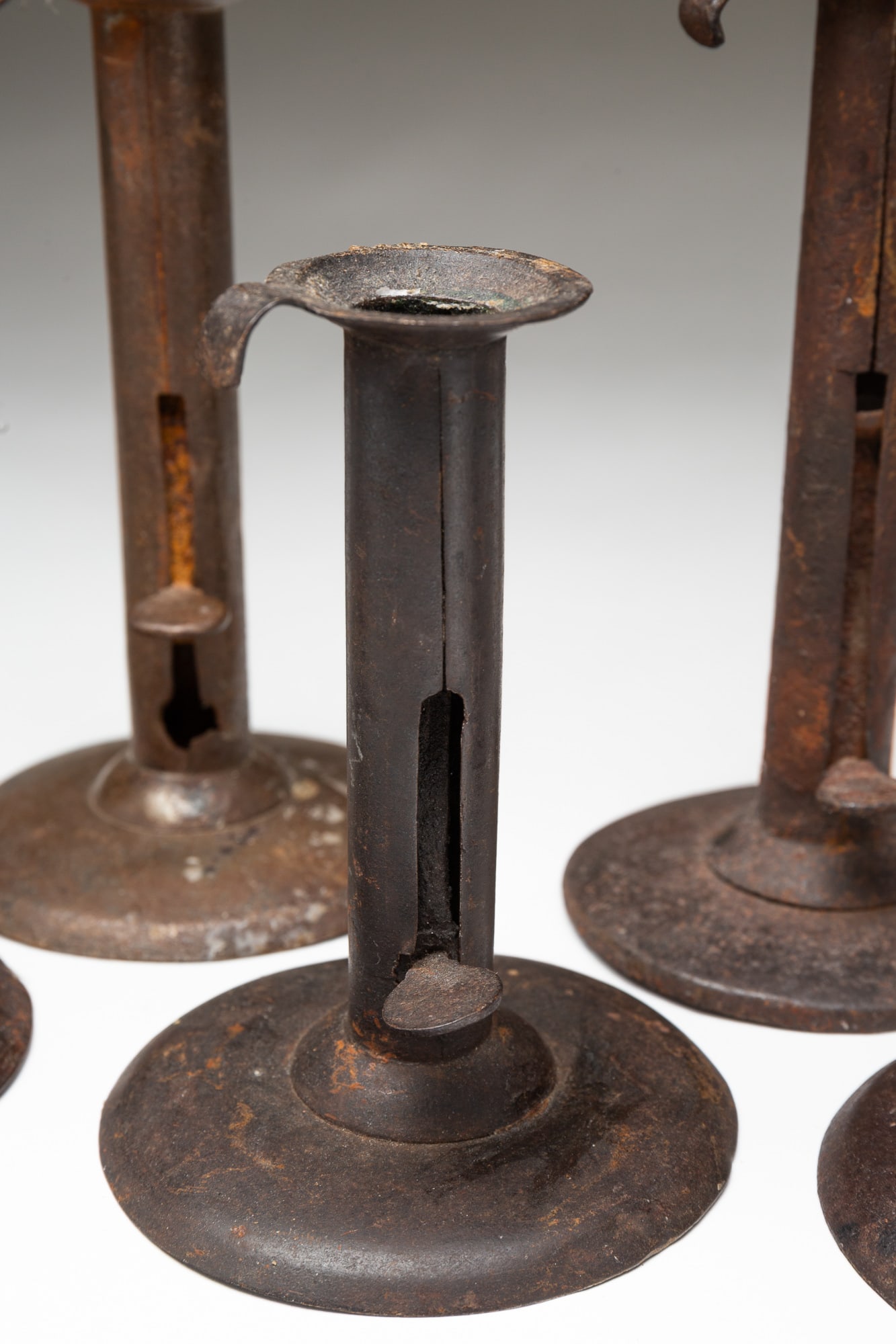 NINE HOGSCRAPER CANDLESTICKS. - 3