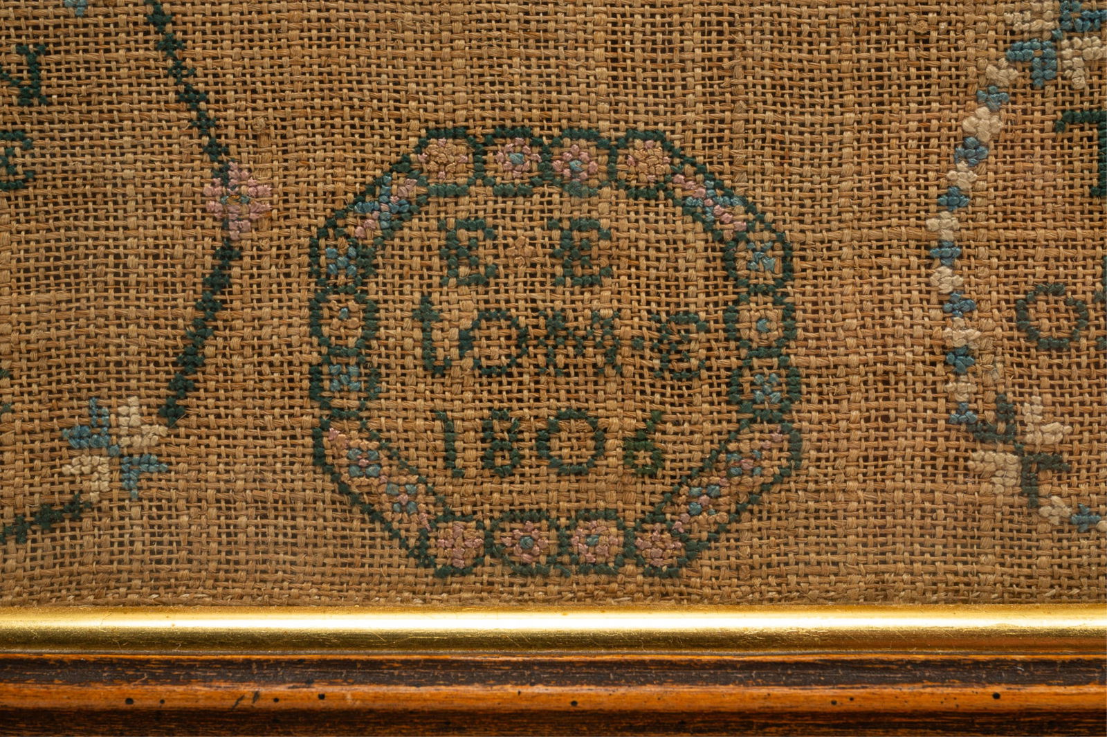 ELIZA ELDERD (AMERICAN) NEEDLEWORK SAMPLER, DATED 1806. - 4