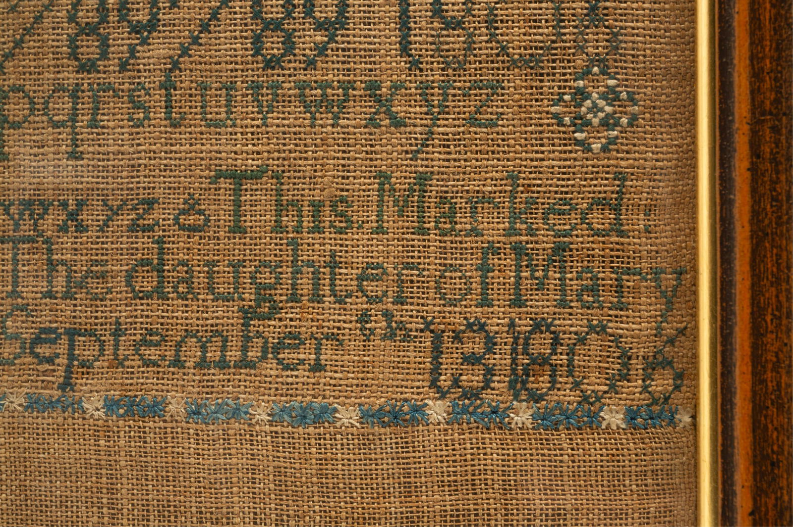 ELIZA ELDERD (AMERICAN) NEEDLEWORK SAMPLER, DATED 1806. - 6