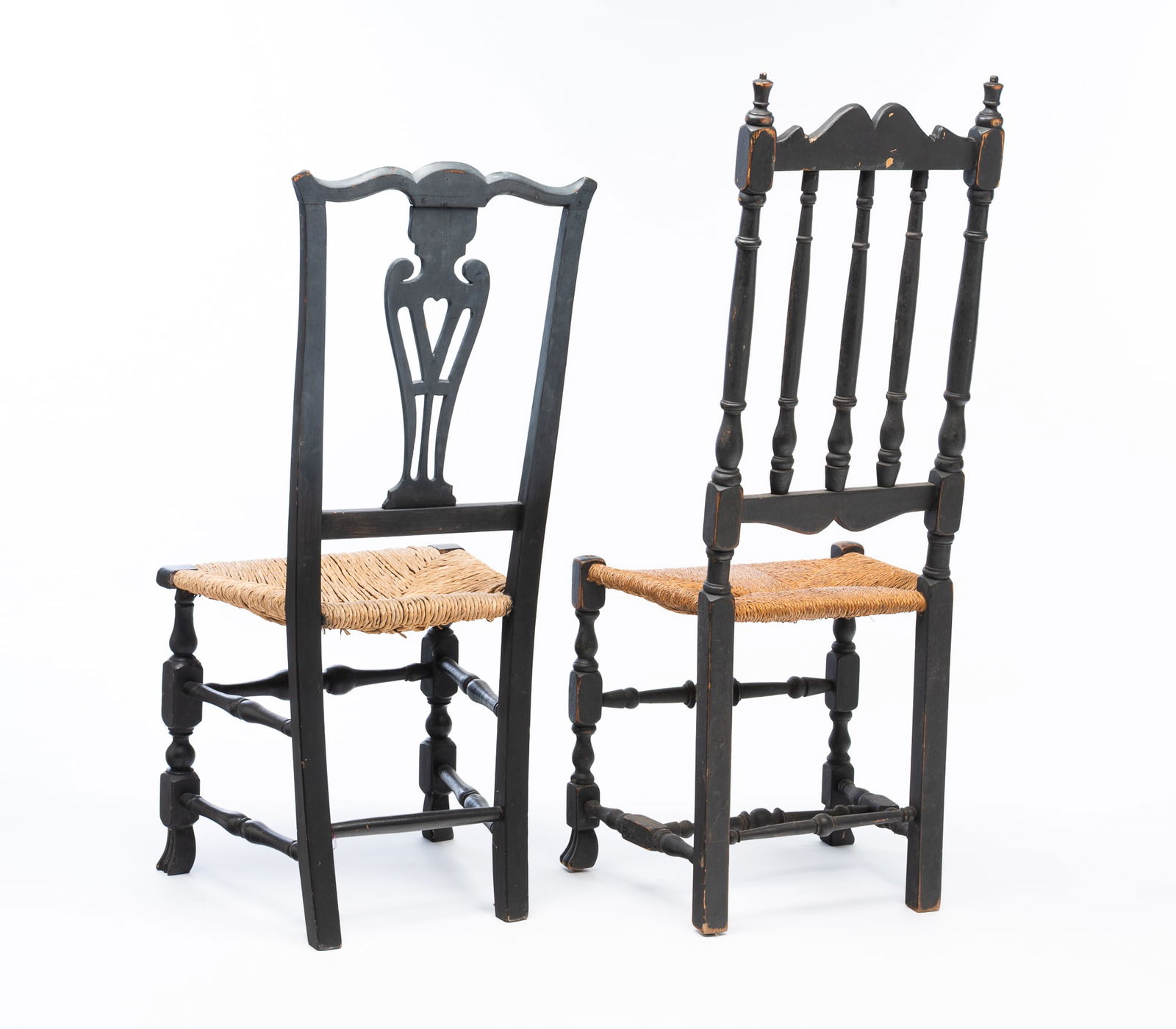 TWO AMERICAN EBONIZED SIDE CHAIRS. - 5