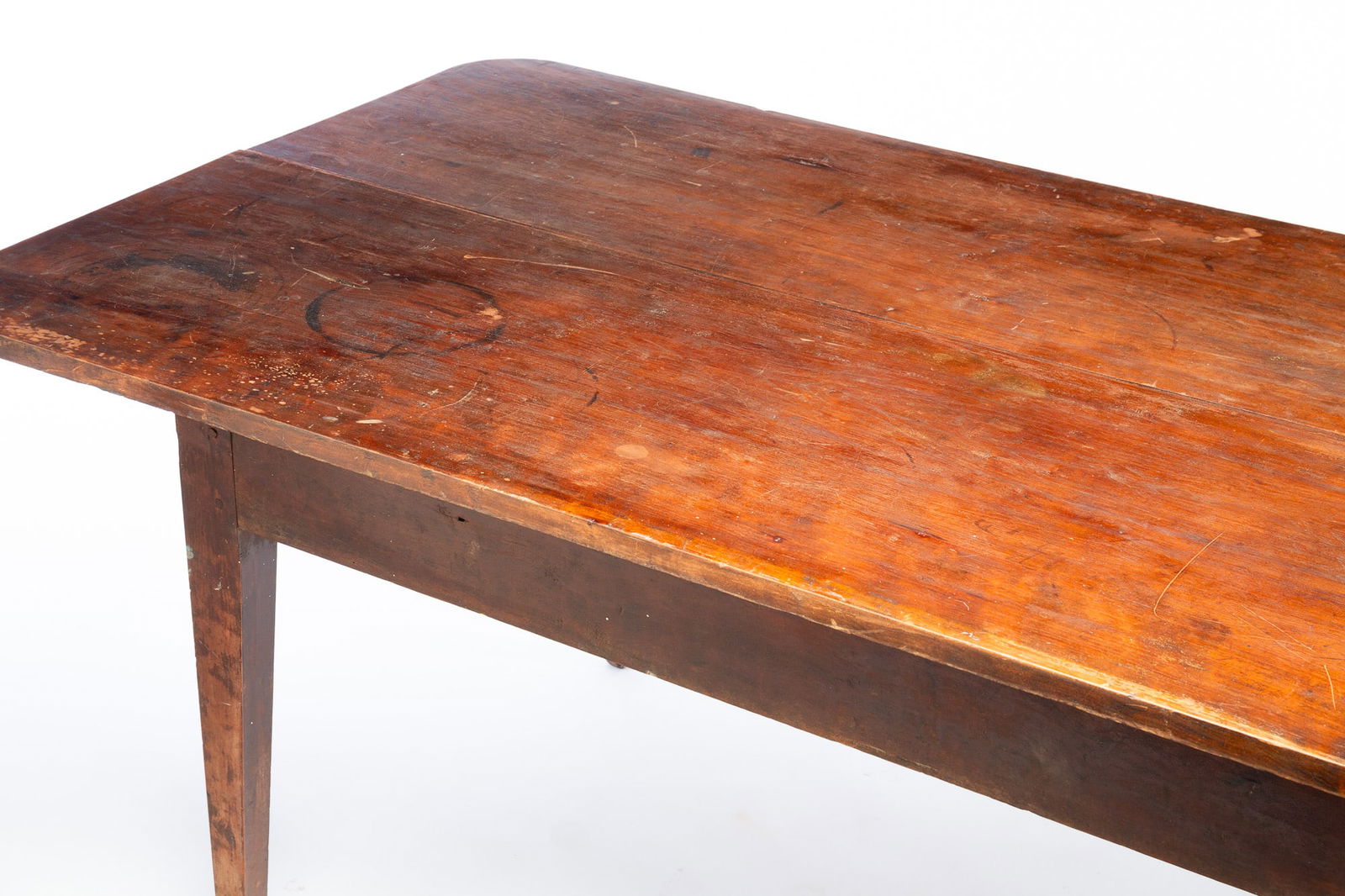 OHIO HEPPLEWHITE CHERRY FARM TABLE. - 4