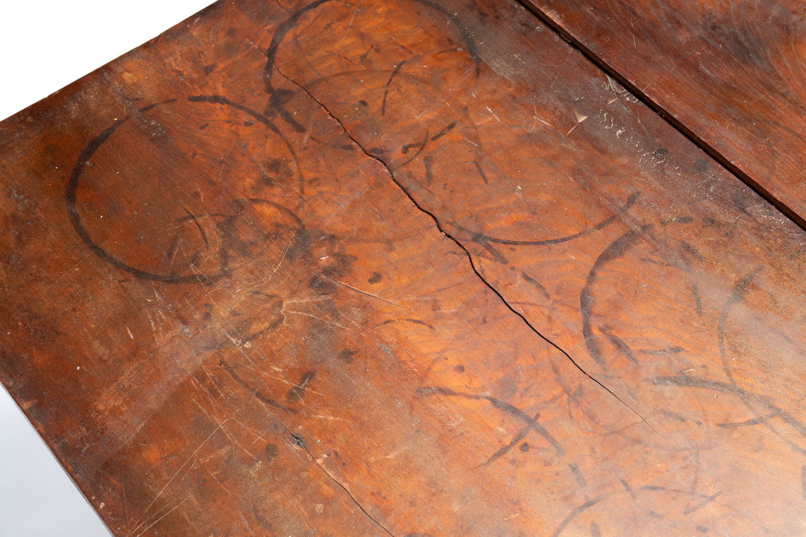 OHIO HEPPLEWHITE CHERRY FARM TABLE. - 6