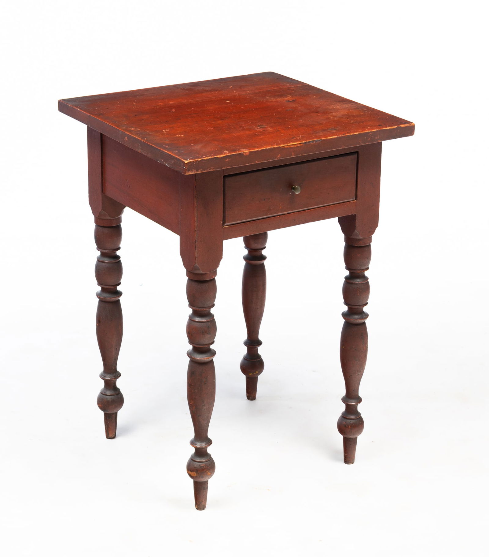 OHIO EMPIRE CHERRY ONE-DRAWER STAND. 28"h. 19.25"w. 19"d. (1 of 4)