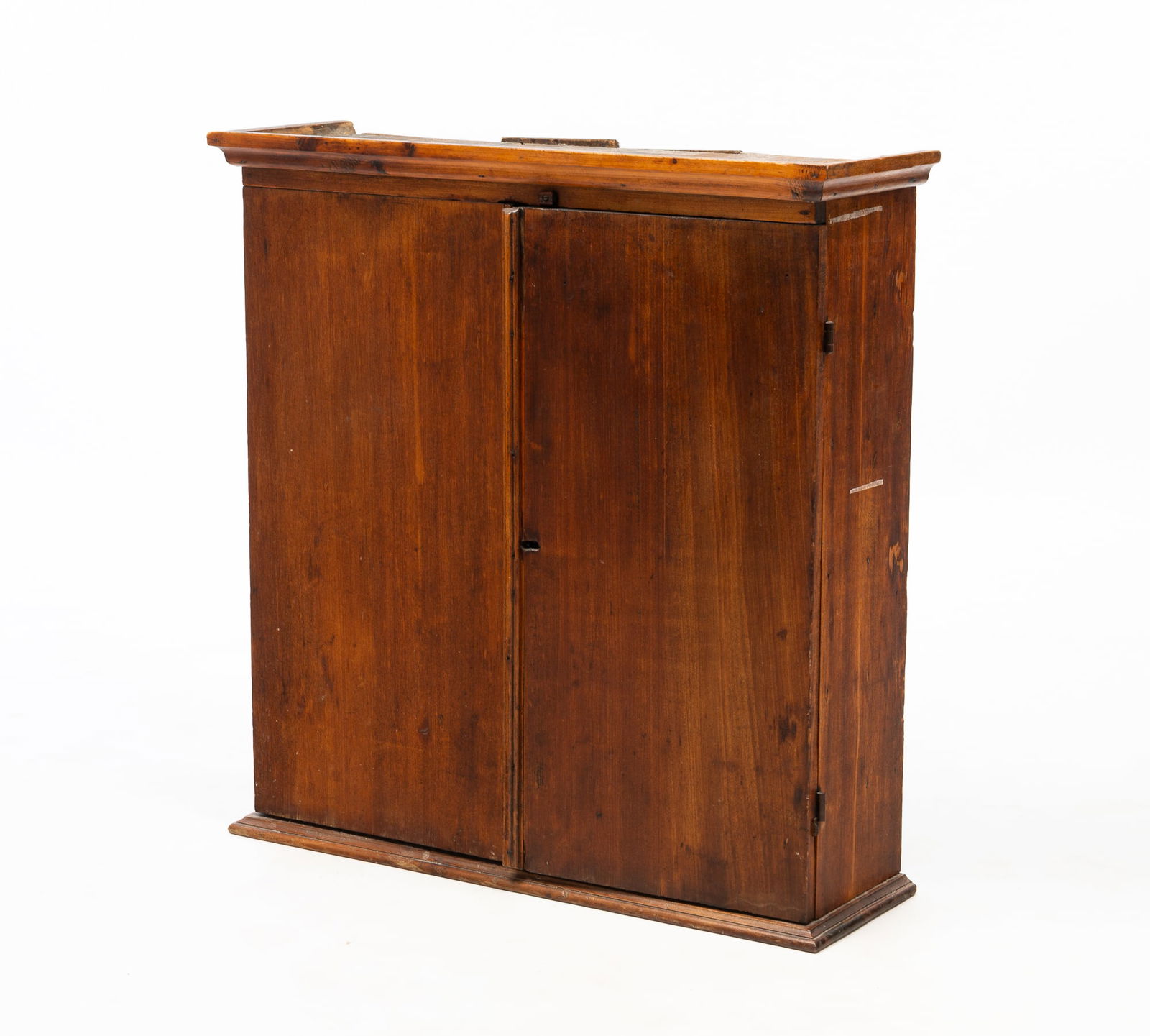 AMERICAN SOUTHERN GUMWOOD TABLETOP CABINET. 26.75"h. 25.75"w. 7.75"d. (1 of 4)