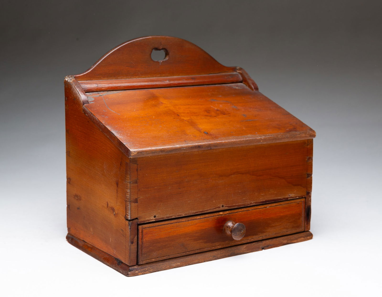 AMERICAN POPLAR WALL BOX WITH CUTOUT HEART. 9.5"h. 10"w. 6.25"d. (1 of 6)