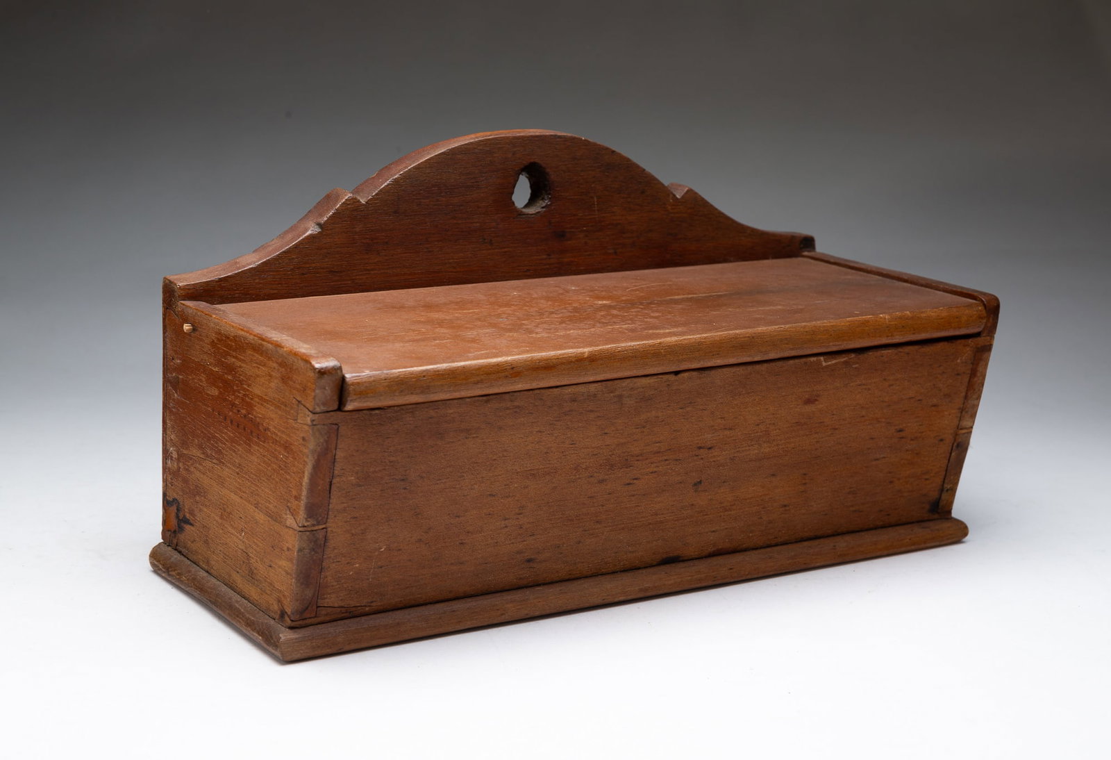 AMERICAN POPLAR LIDDED WALL BOX. 7.5"h. 14"w. 6"d. (1 of 5)
