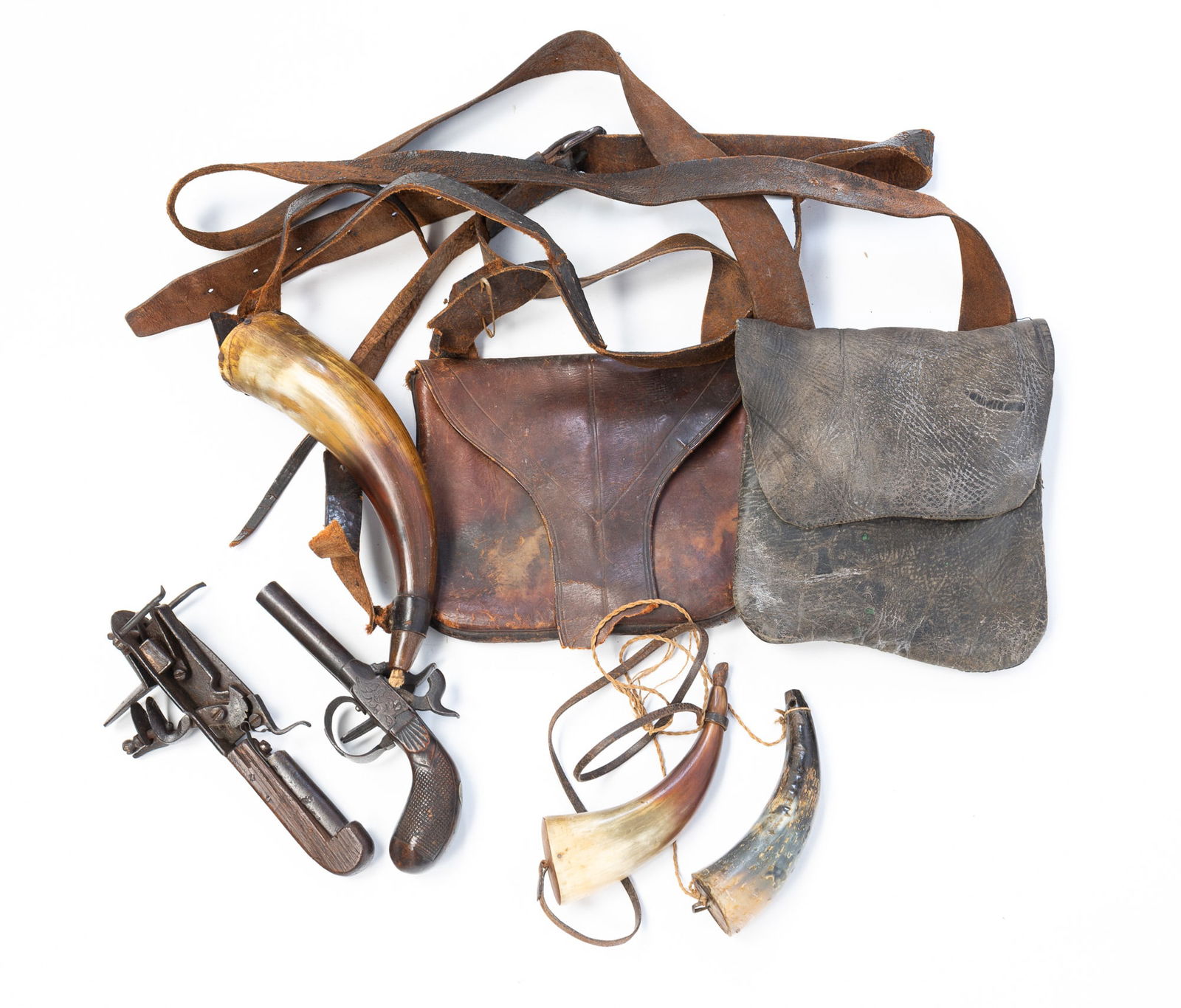 AMERICAN FIREARM AND ACCOUTREMENTS LOT. Largest, 4"h. 8"l. (1 of 4)