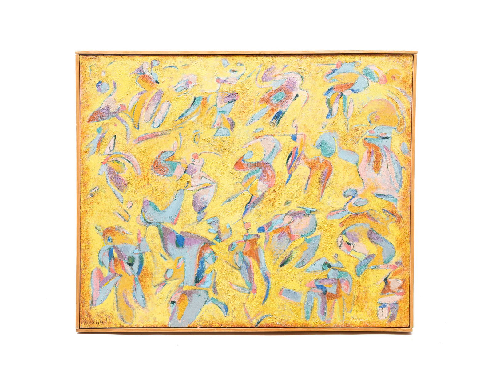 ROBERT S. WRIGHT (LANCASTER, OHIO, B. 1952) "LILLEHAMMER: SWALLOW-PUNSALEN" ACRYLIC ON CANVAS, DATED (1 of 6)