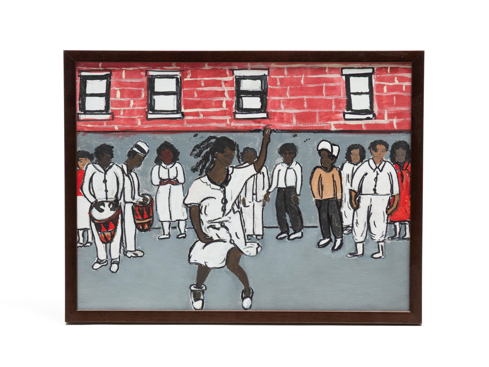 CHARLES A. "CHARLIE" OWENS (COLUMBUS, OHIO, 1922-1997) "AFRICAN-AMERICAN CULTURE" ACRYLIC ON BOARD. (1 of 4)