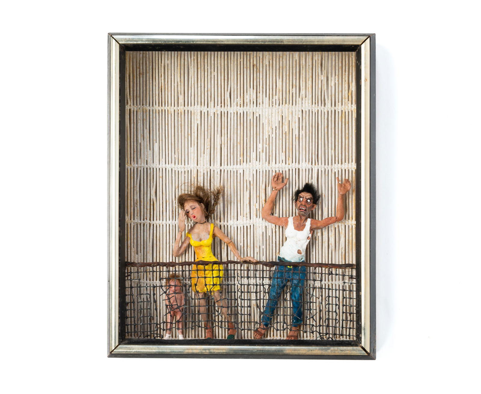 HAYDEE SCULL (CUBAN, 1931-2007) OUTSIDER ART MIXED MEDIA 3D DIORAMA. (1 of 4)