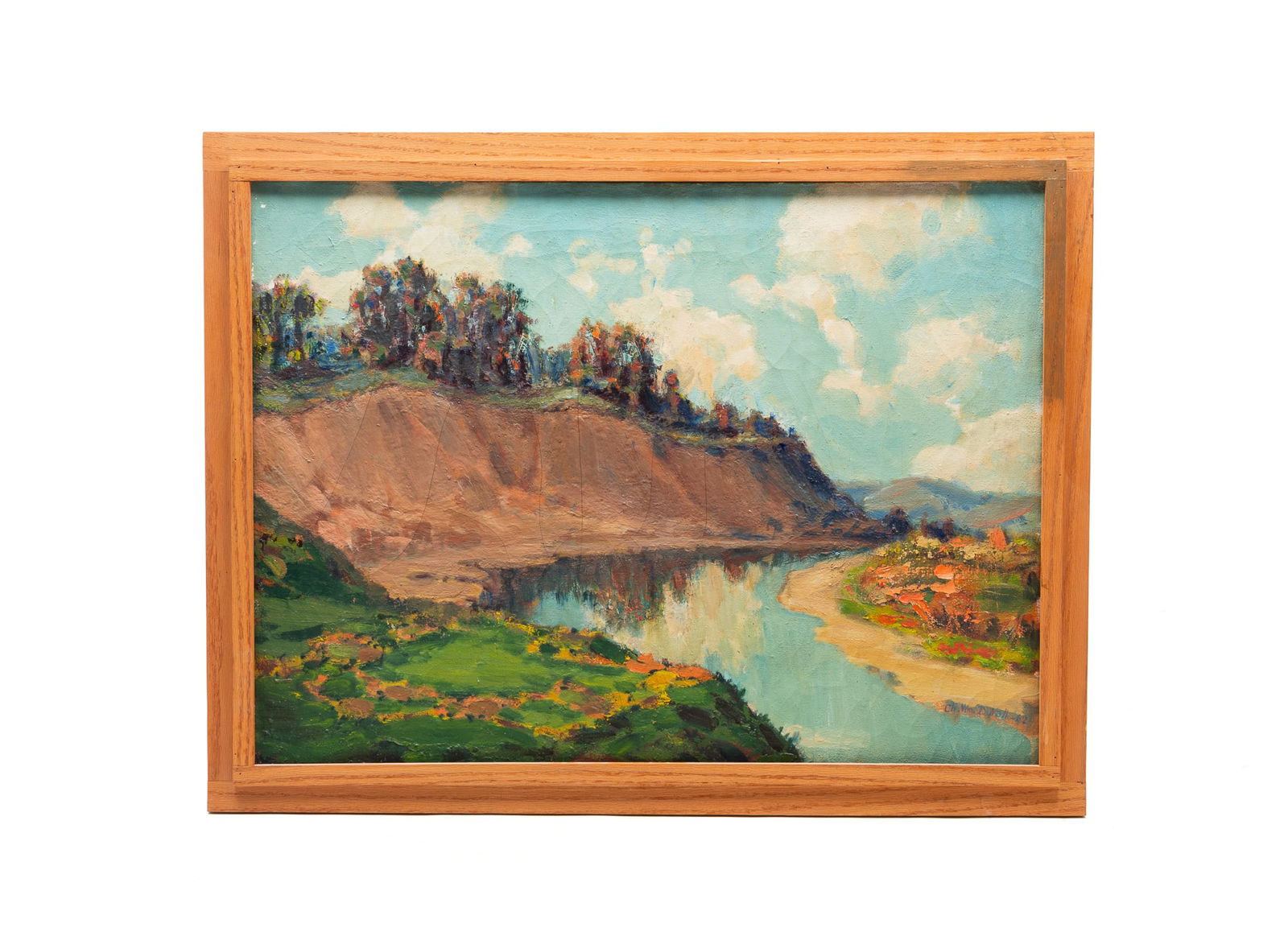 CHARLES WILLIAM DUVALL (COLUMBUS, OHIO, 1864-1965) OIL ON CANVAS LANDSCAPE, DATED 1962. Frame, (1 of 4)