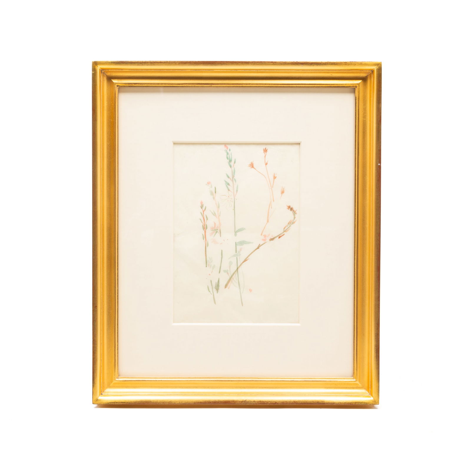 EDNA BOIES HOPKINS (AMERICAN, 1872-1937) WATERCOLOR OF GRASSES. Frame, 20.25"h. 17"w. Sight, 10.5"h. (1 of 3)