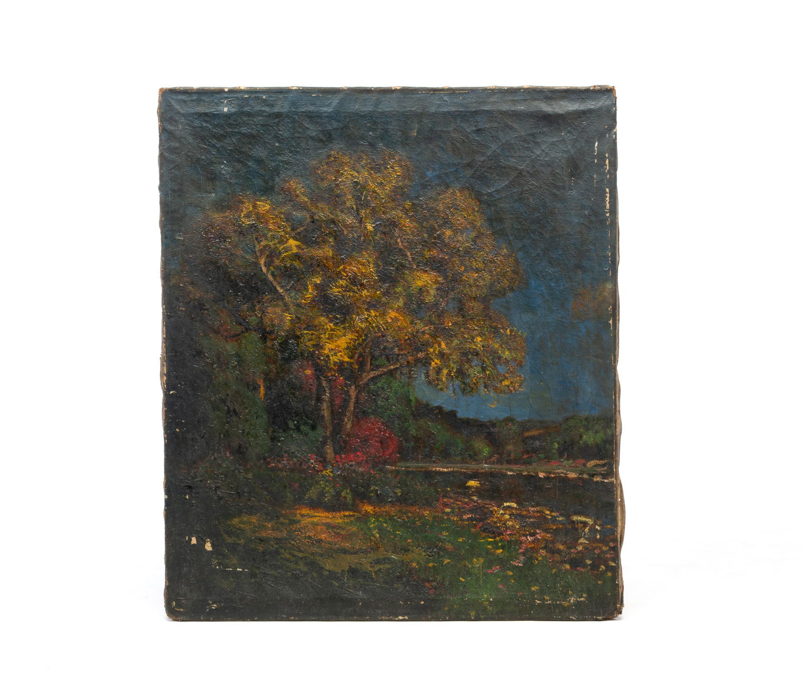 EDWARD PARKER HAYDEN (OHIO/NEW YORK/MASSACHUSETTS, 1858-1922) OIL ON CANVAS OF WOODED LANDSCAPE. (1 of 4)