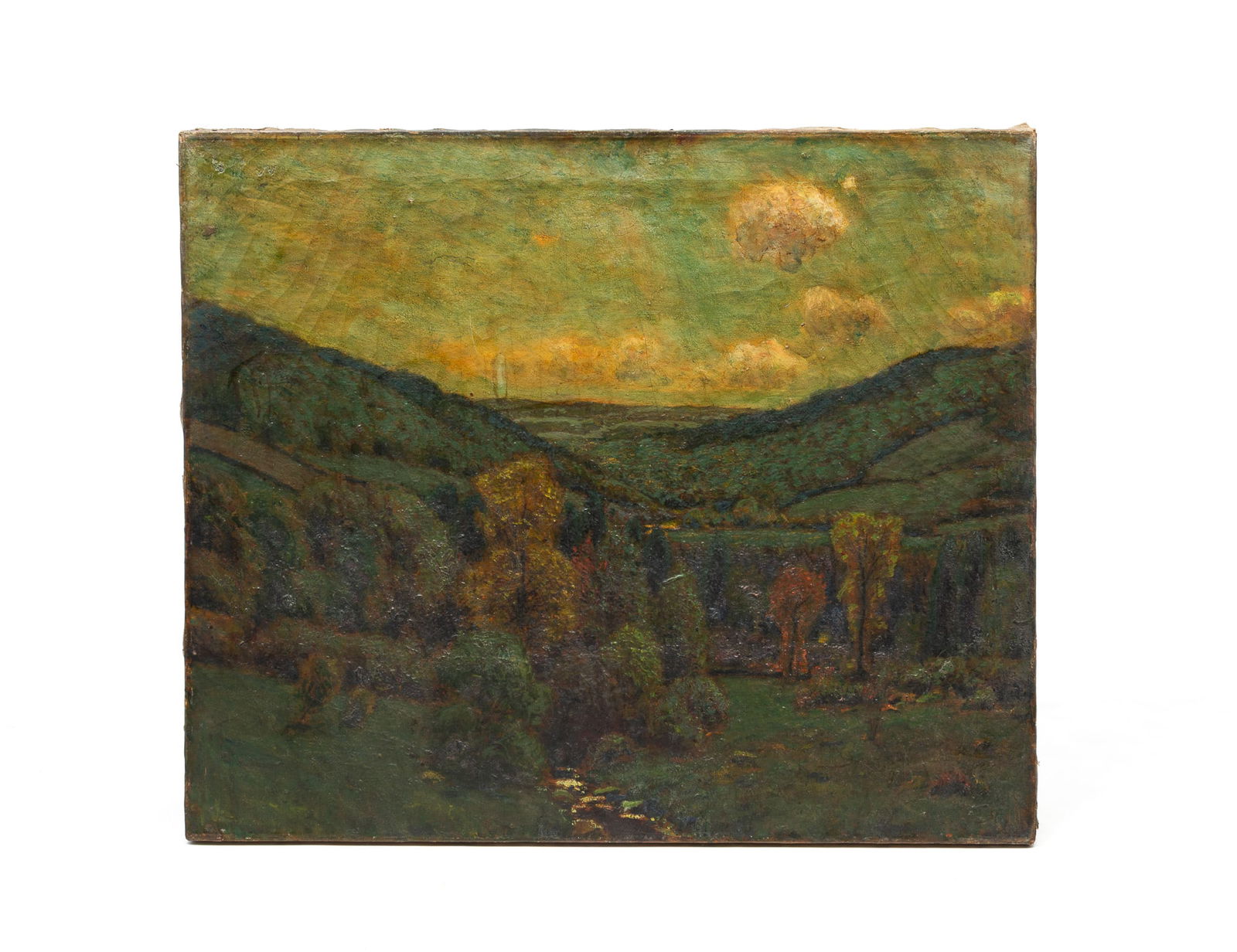 EDWARD PARKER HAYDEN (OHIO/NEW YORK/MASSACHUSETTS, 1858-1922) "BERKSHIRE HILLS" OIL ON CANVAS. (1 of 4)