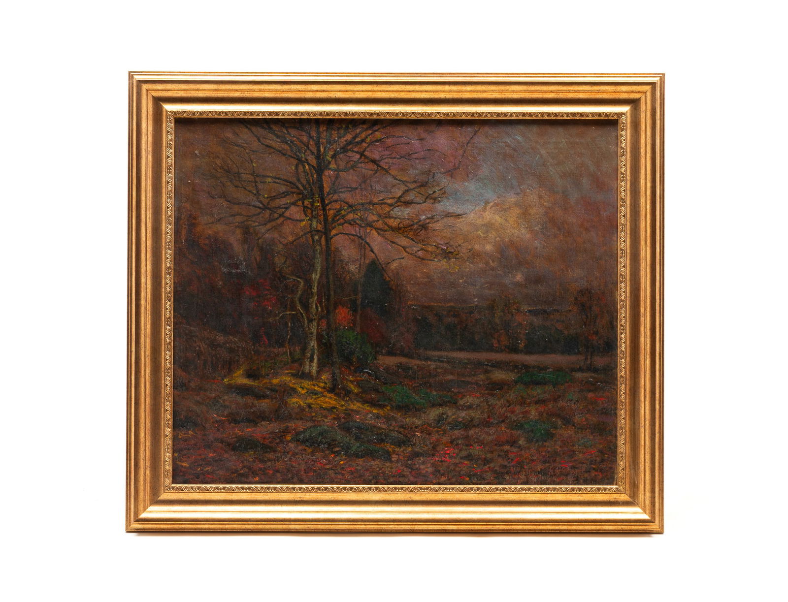 EDWARD PARKER HAYDEN (OHIO/NEW YORK/MASSACHUSETTS, 1858-1922) "NOVEMBER" OIL ON CANVAS. Frame, (1 of 6)