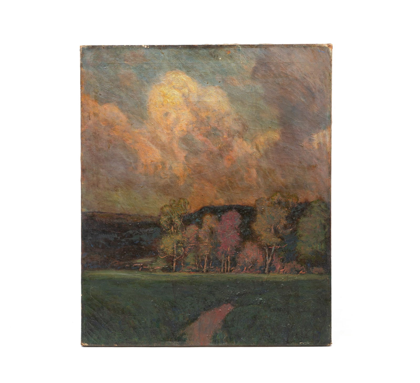 EDWARD PARKER HAYDEN (OHIO/NEW YORK/MASSACHUSETTS, 1858-1922) OIL ON CANVAS OF COLORFUL LANDSCAPE. (1 of 3)