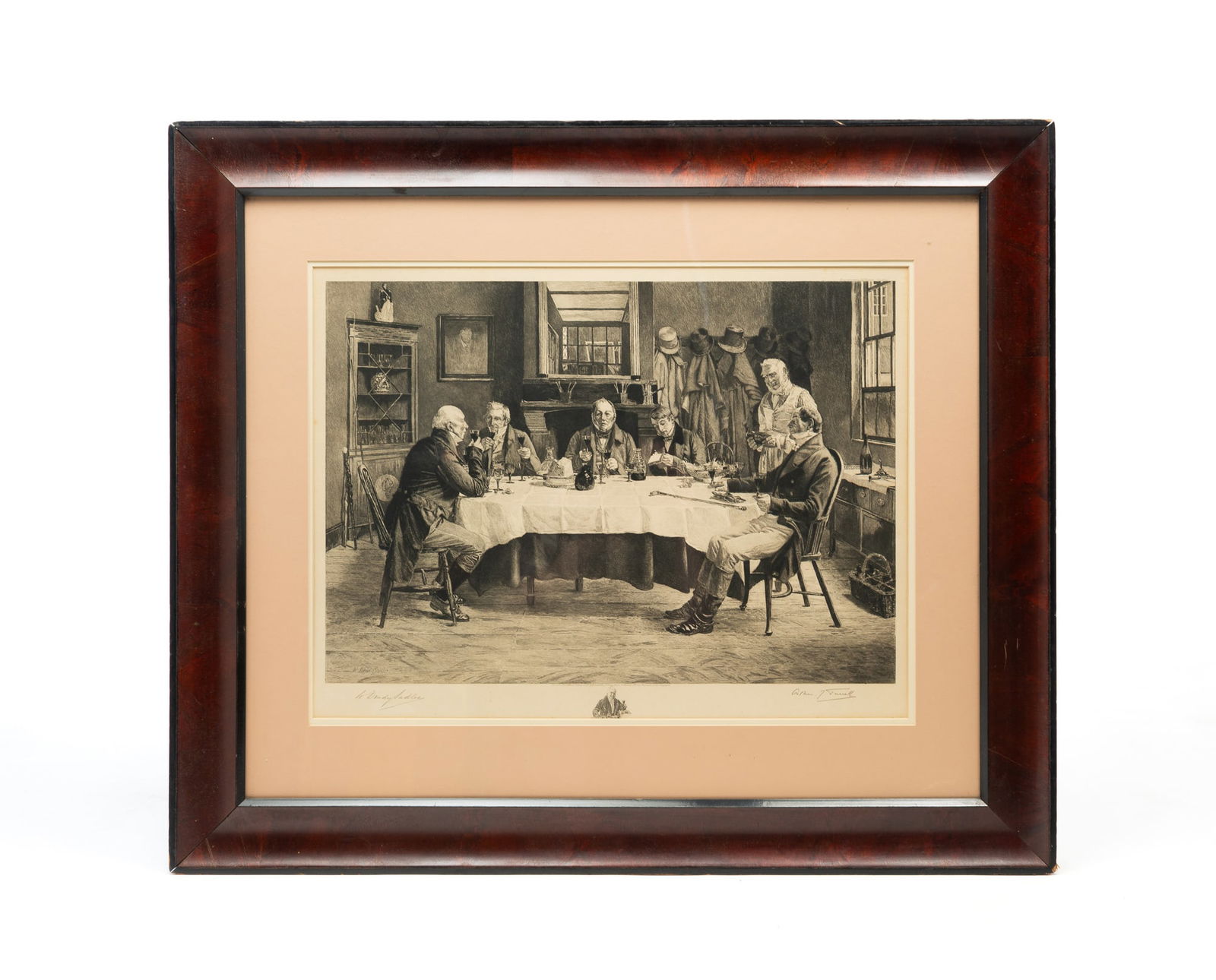 WALTER DENDY SADLER (1854 - 1923) AND ARTHUR TURRELL (1871-1940) "WINE COMMITTEE" LITHOGRAPH. (1 of 6)