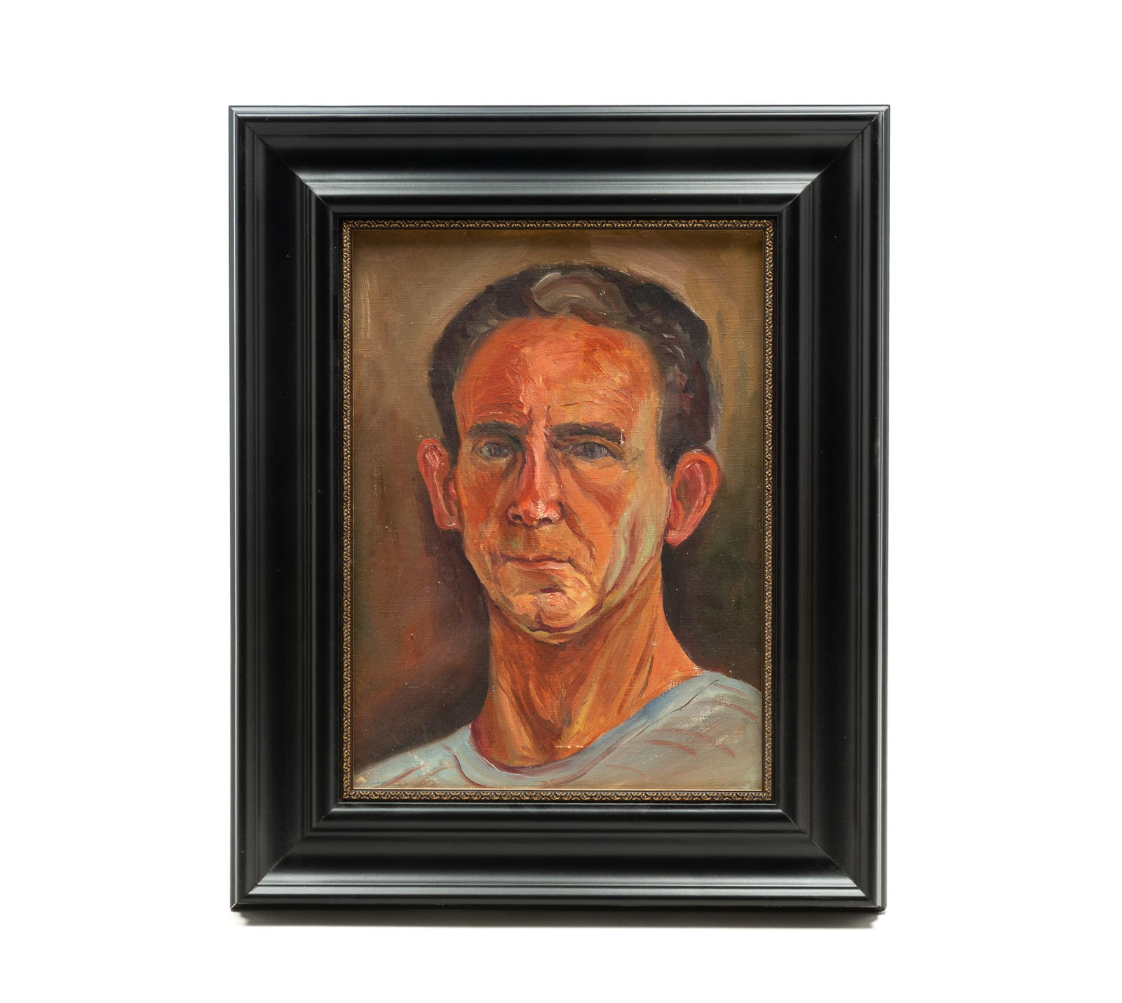 ROBERT OSBORNE CHADEAYNE (COLUMBUS, OHIO, 1897-1981) OIL ON CANVAS PORTRAIT OF A MAN. Frame, 22"h. (1 of 4)