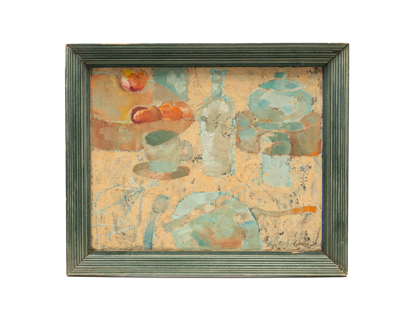 LARRY GODWIN (ALABAMA, 20TH/21ST CENTURY) "EXPRESSION-IMPRESSION" OIL ON CANVAS BOARD. Frame, (1 of 4)