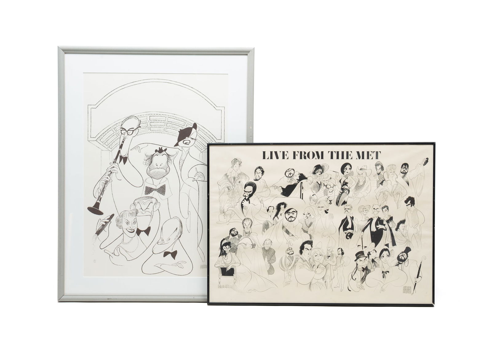 AL HIRSCHFELD (AMERICAN, 1903-2003) "THAT'S ENTERTAINMENT" ORIGINAL LITHOGRAPH AND "LIVE FROM THE (1 of 6)