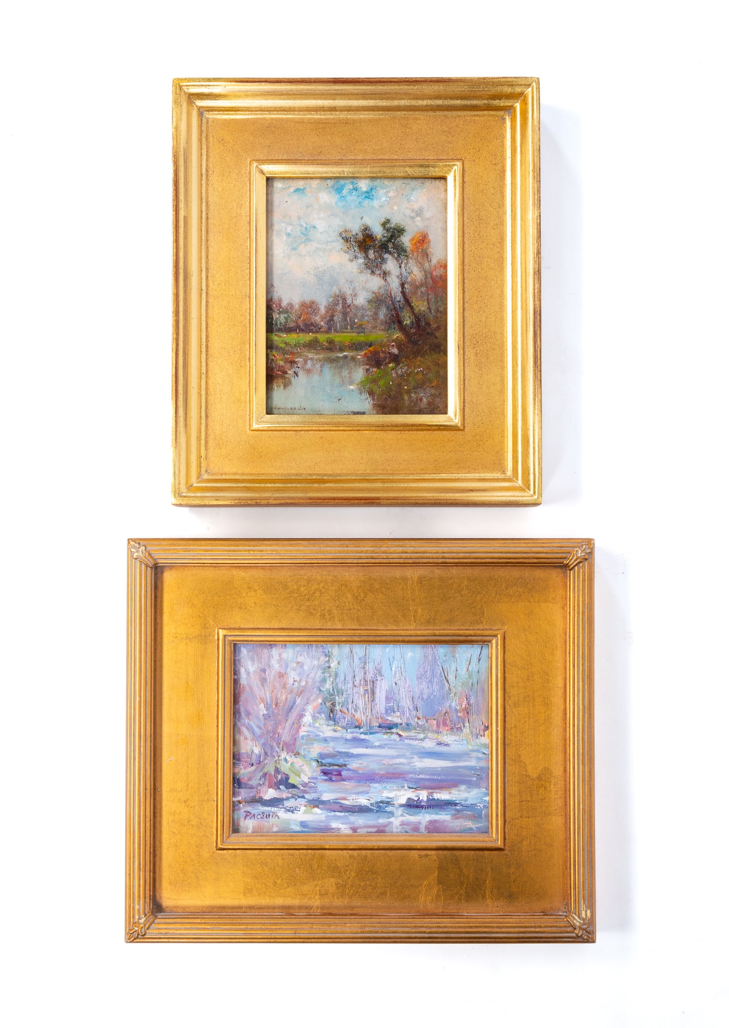 TWO IMPRESSIONISTIC OIL ON PANEL LANDSCAPES, INCL. MARIAN PACSUTA (AMERICAN, CONTEMPORARY) Hackman (1 of 6)