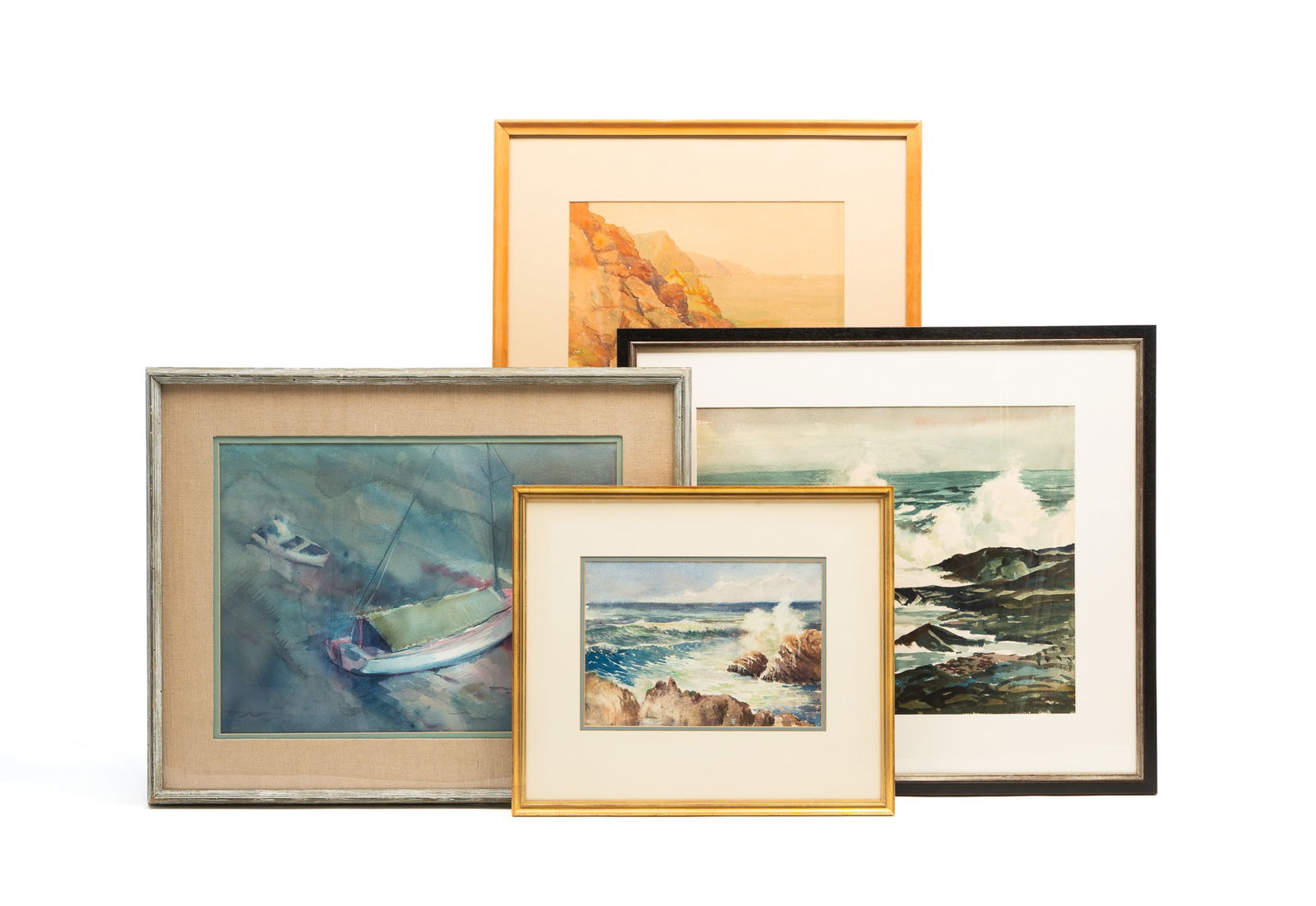 FOUR WATERCOLOR PAINTINGS, INCL. JESSE PHILIP OLMES (CINCINNATI, OHIO, 1925-1996) AND JOHN ZETTEL (1 of 8)