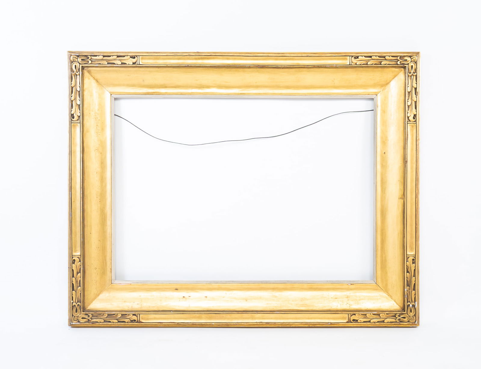 LARGE NEWCOMB-MACKLIN (CHICAGO, ILLINOIS) ARTS AND CRAFTS GILTWOOD PICTURE FRAME. Overall, 32"h. (1 of 4)