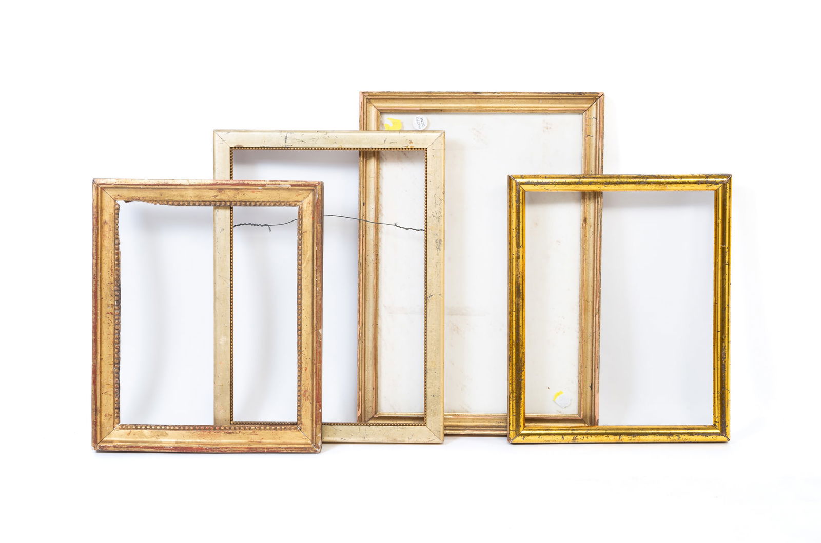 FOUR GILTWOOD PICTURE FRAMES. Largest, overall, 17"h. 12"w. (1 of 4)