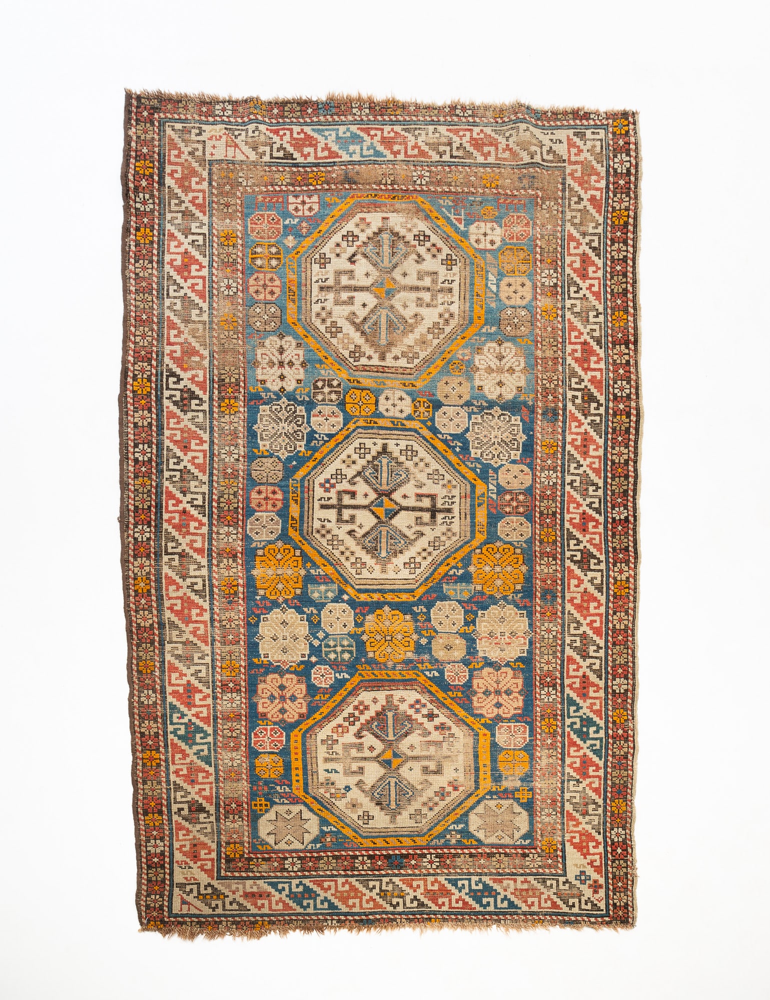 CAUCASIAN SOUMAK WOOL FLATWEAVE AREA RUG. 46"w. 72"l. (1 of 4)