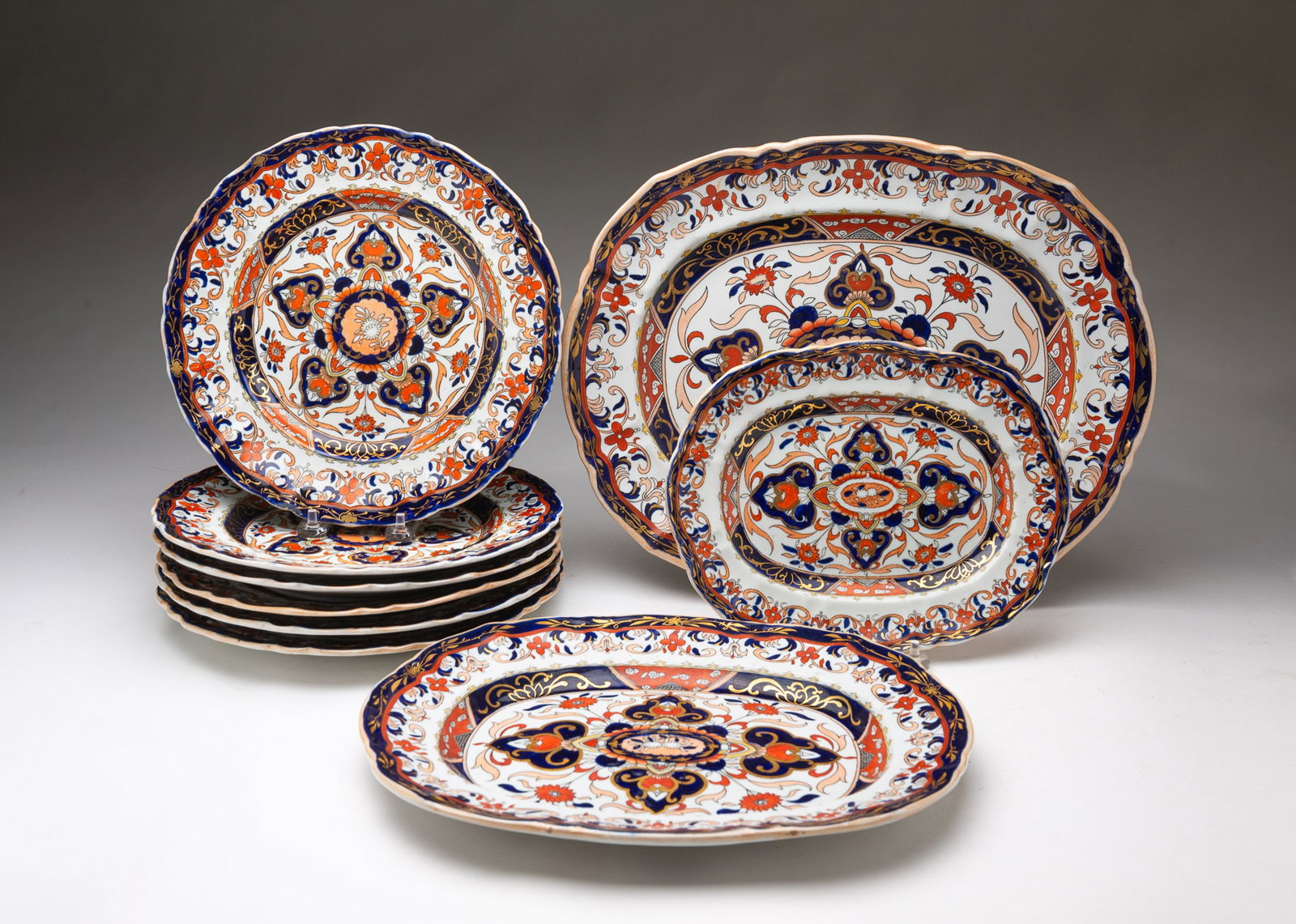 NINE MASON'S IRONSTONE ITEMS. (1 of 6)