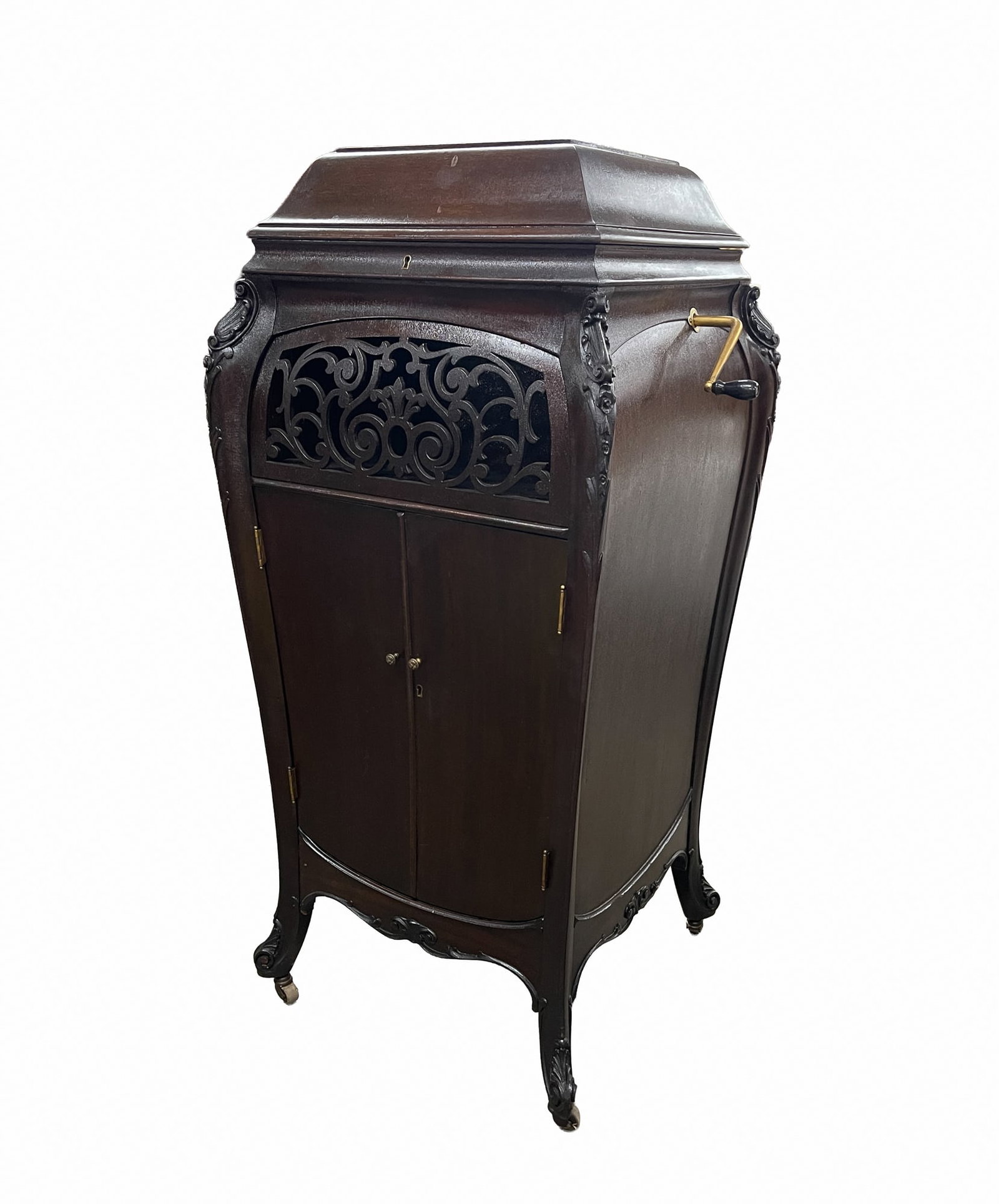 SONORA CABINET MODEL MAHOGANY TALKING MACHINE PHONOGRAPH. (1 of 12)